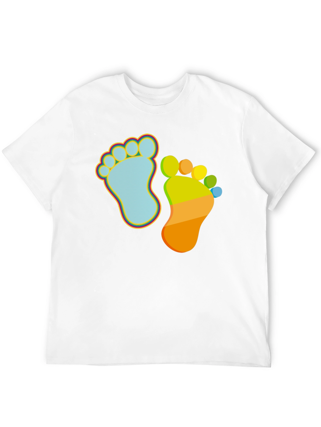 Whimsical Footprint Graphic Tee - Funky Feet Fashion