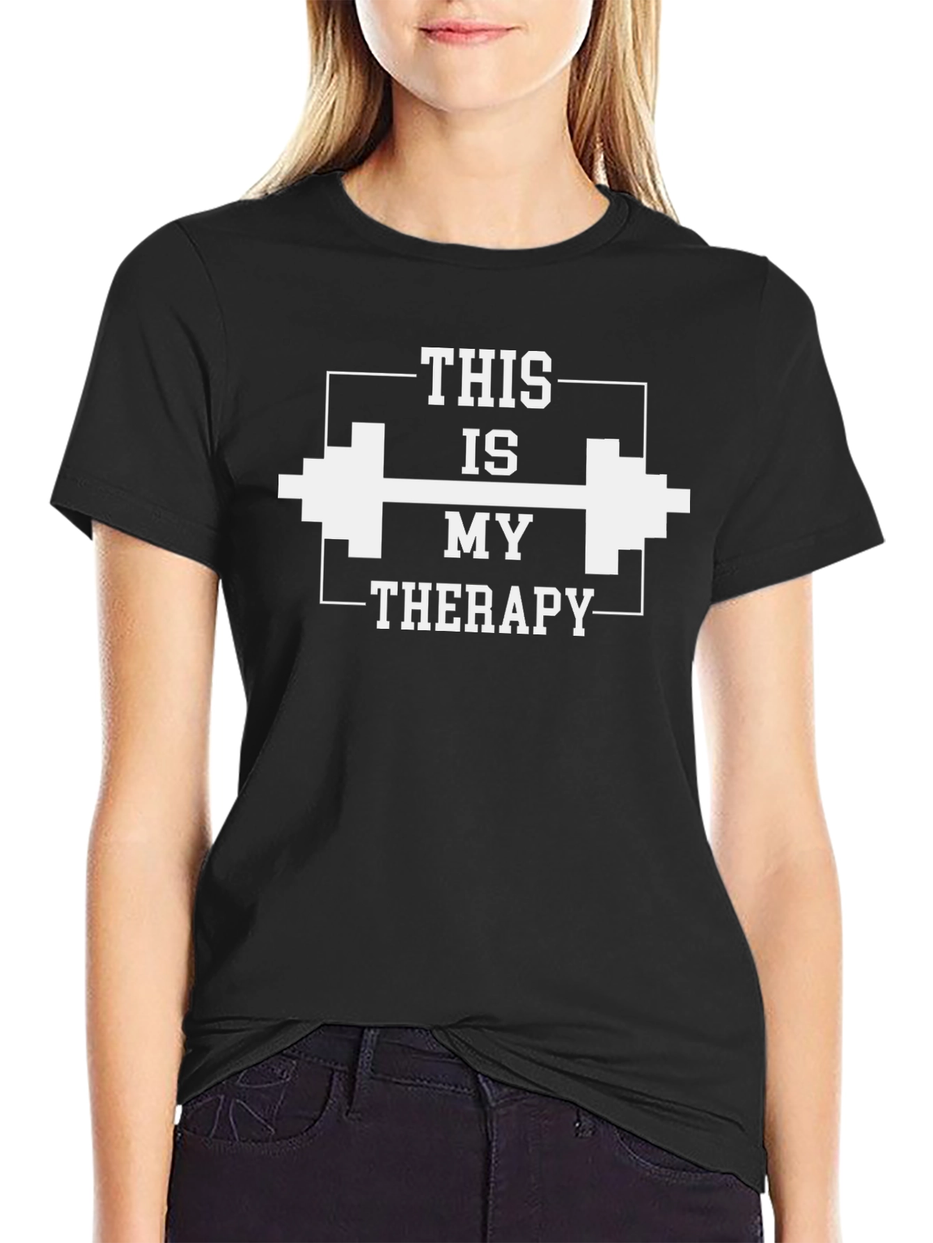 Workout Therapy T-Shirt: Weightlifting Gym Motivation Tee