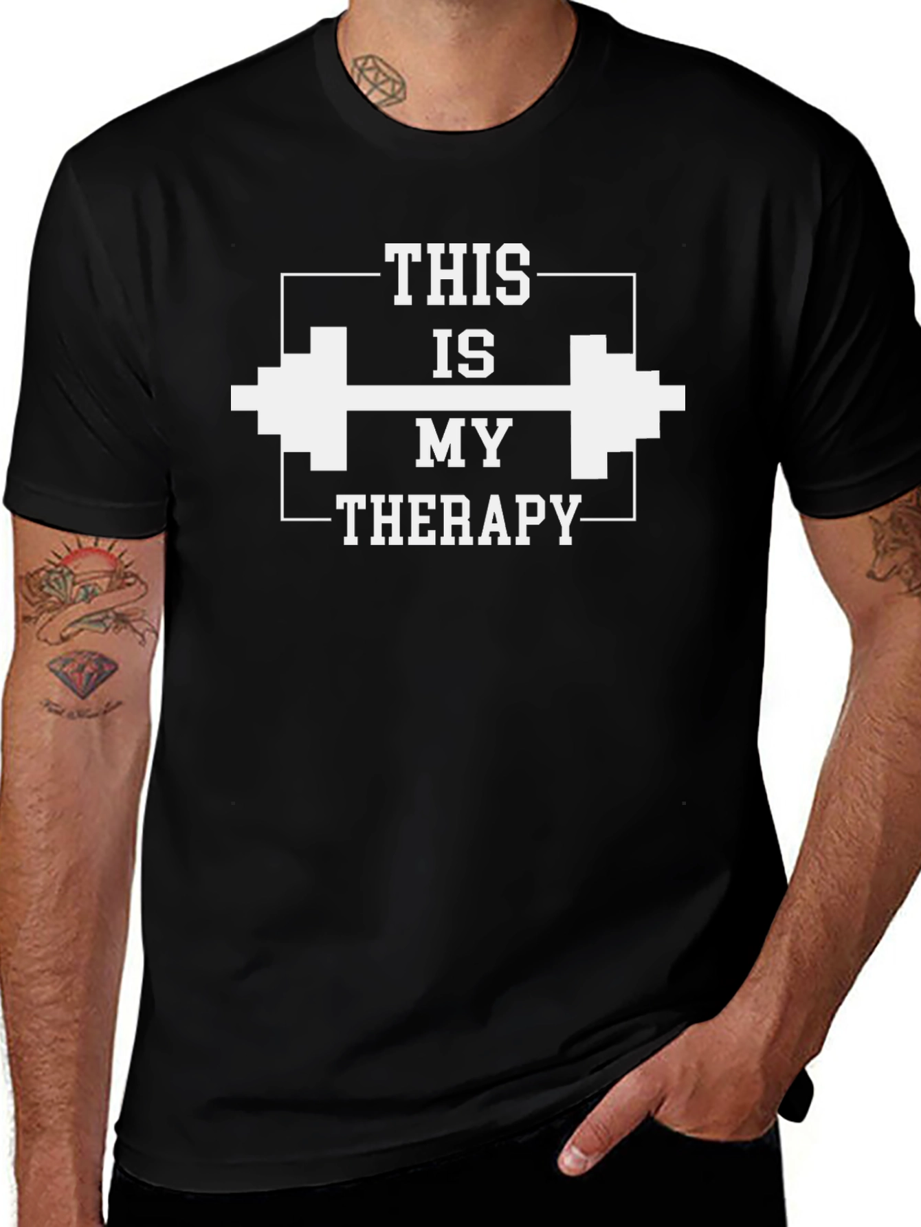 Workout Therapy T-Shirt: Weightlifting Gym Motivation Tee