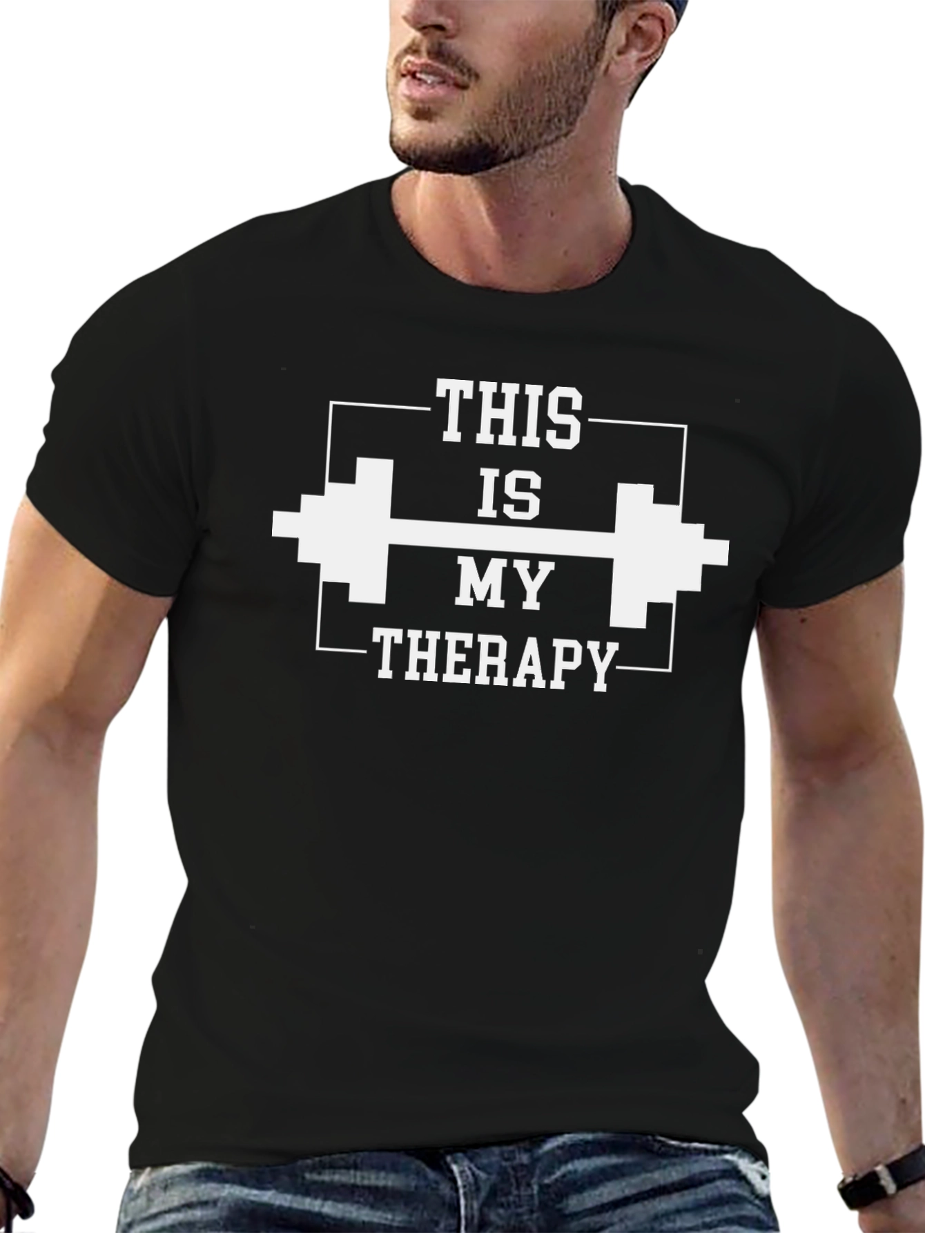 Workout Therapy T-Shirt: Weightlifting Gym Motivation Tee
