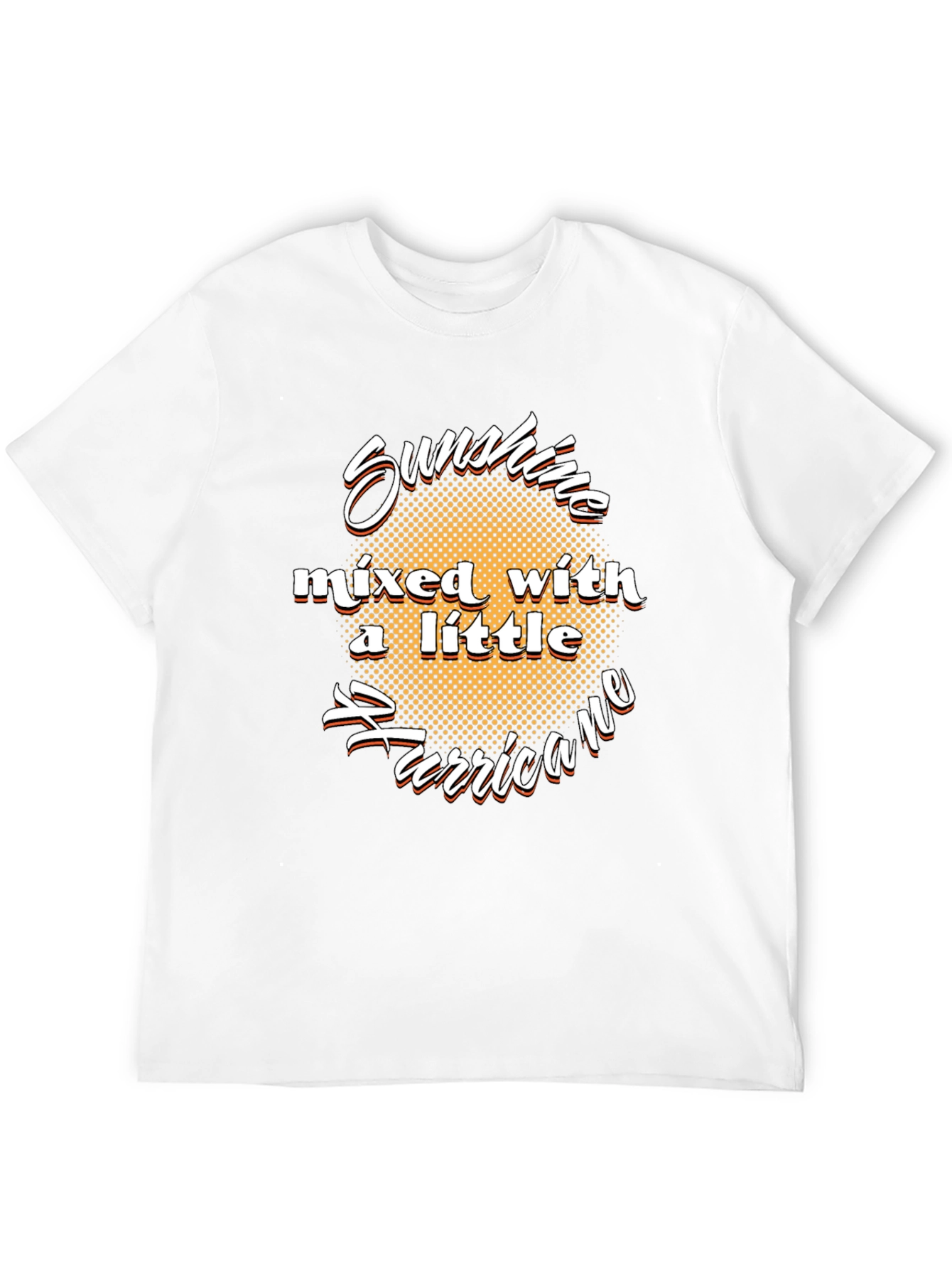 Sunshine Hurricane Graphic T-Shirt - Black Cotton Tee