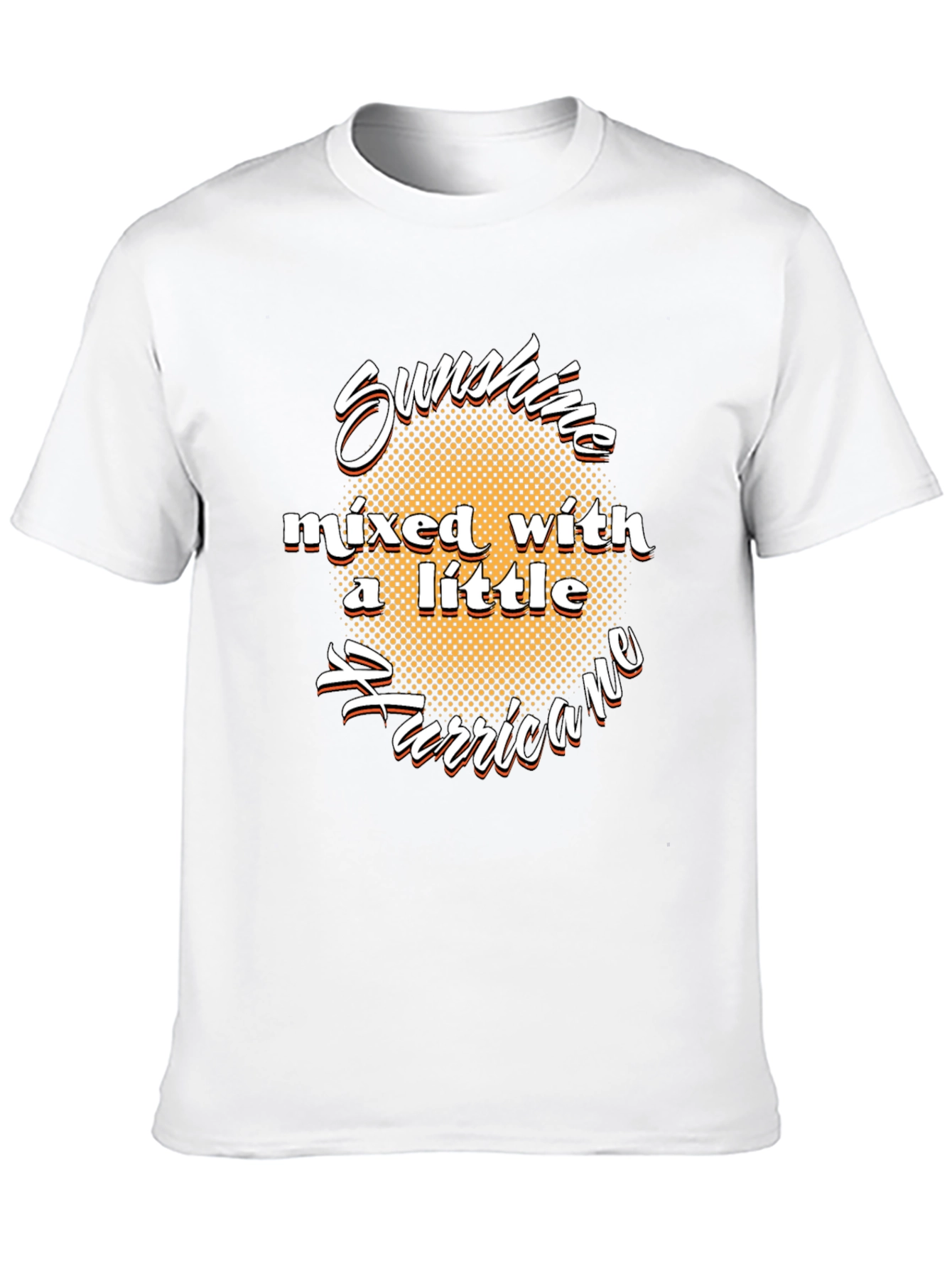 Sunshine Hurricane Graphic T-Shirt - Black Cotton Tee