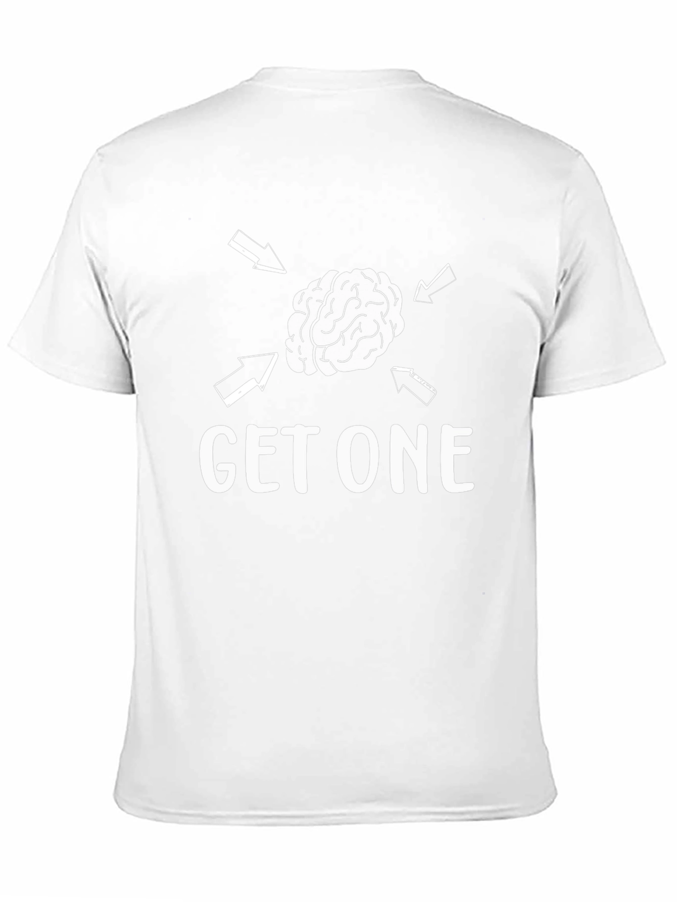Get One Brain Graphic T-Shirt - Black