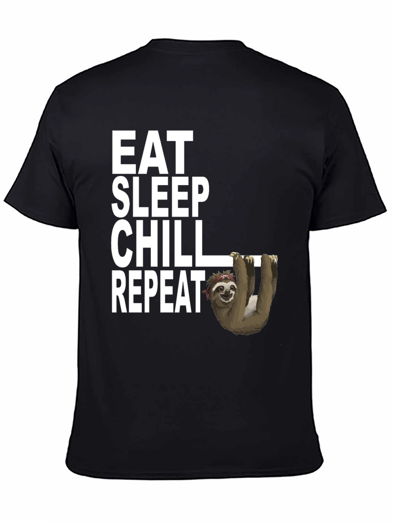 Eat Sleep Chill Repeat Sloth Graphic T-Shirt
