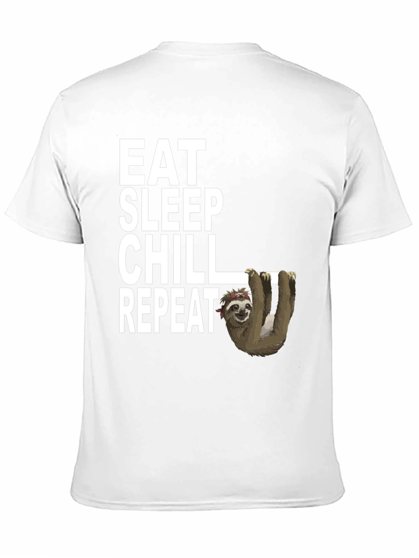 Eat Sleep Chill Repeat Sloth Graphic T-Shirt