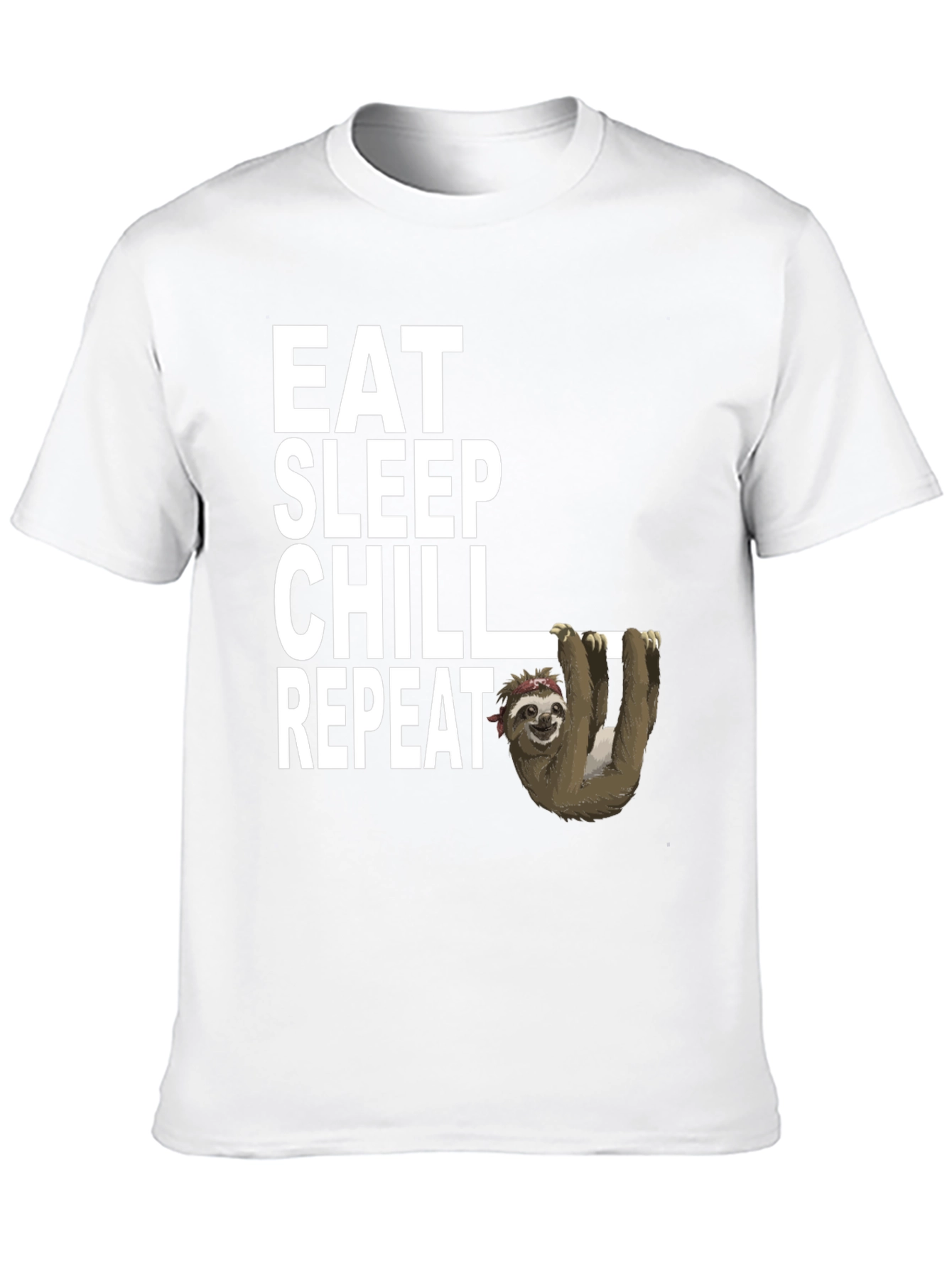 Eat Sleep Chill Repeat Sloth Graphic T-Shirt