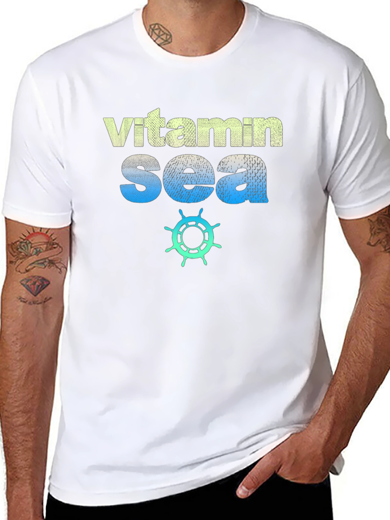 Vitamin Sea Black Graphic Tee