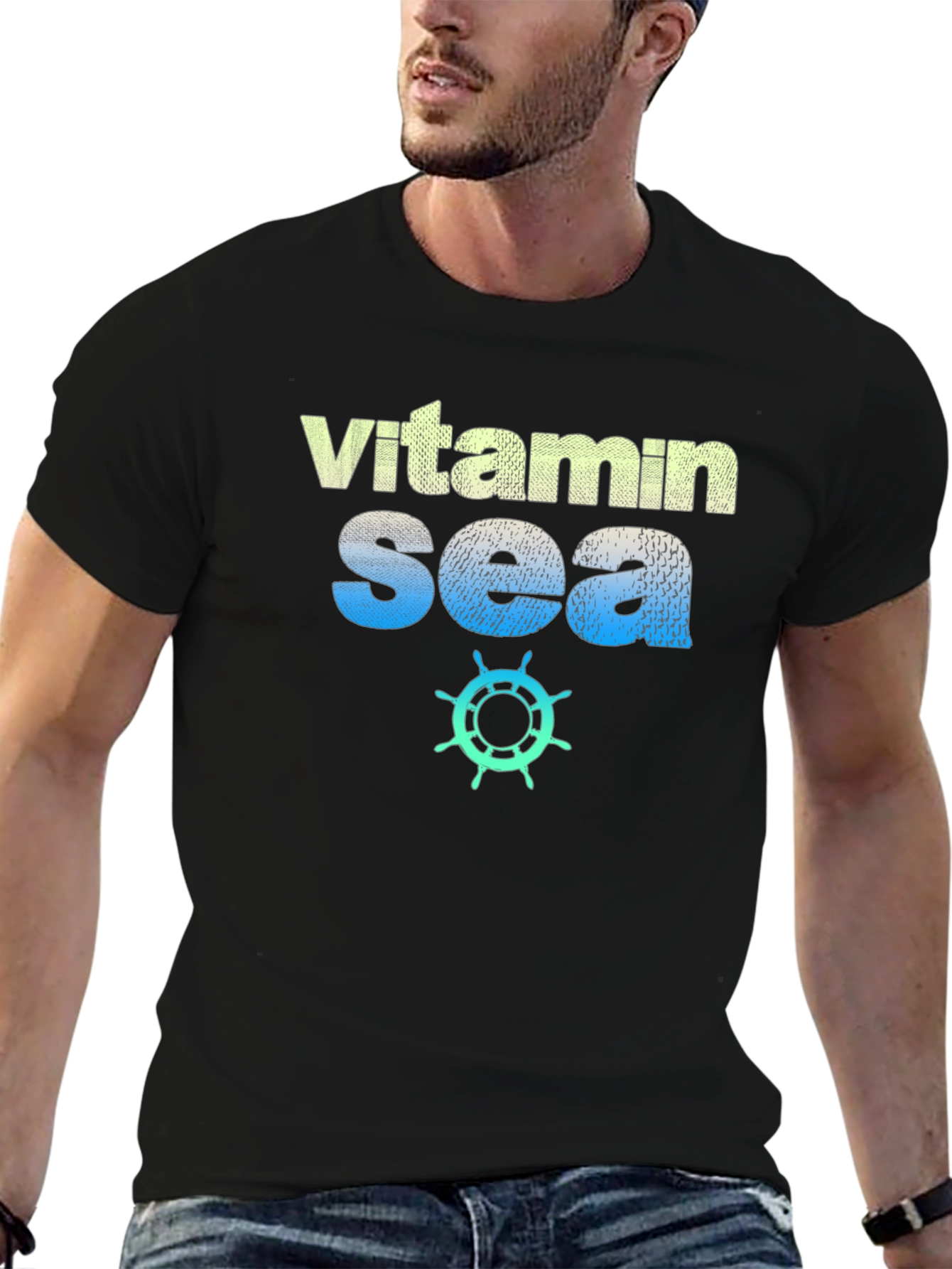 Vitamin Sea Black Graphic Tee