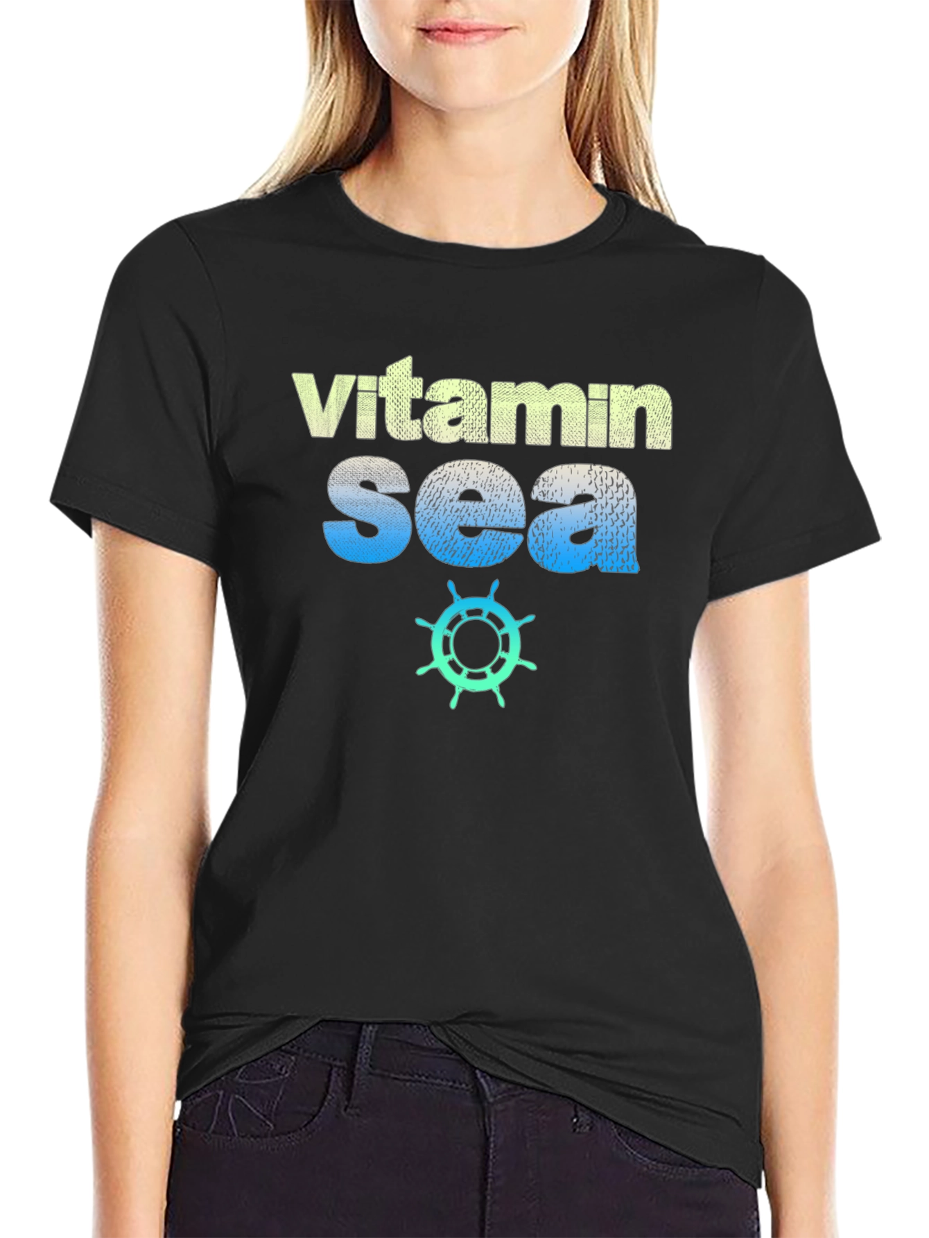 Vitamin Sea Black Graphic Tee