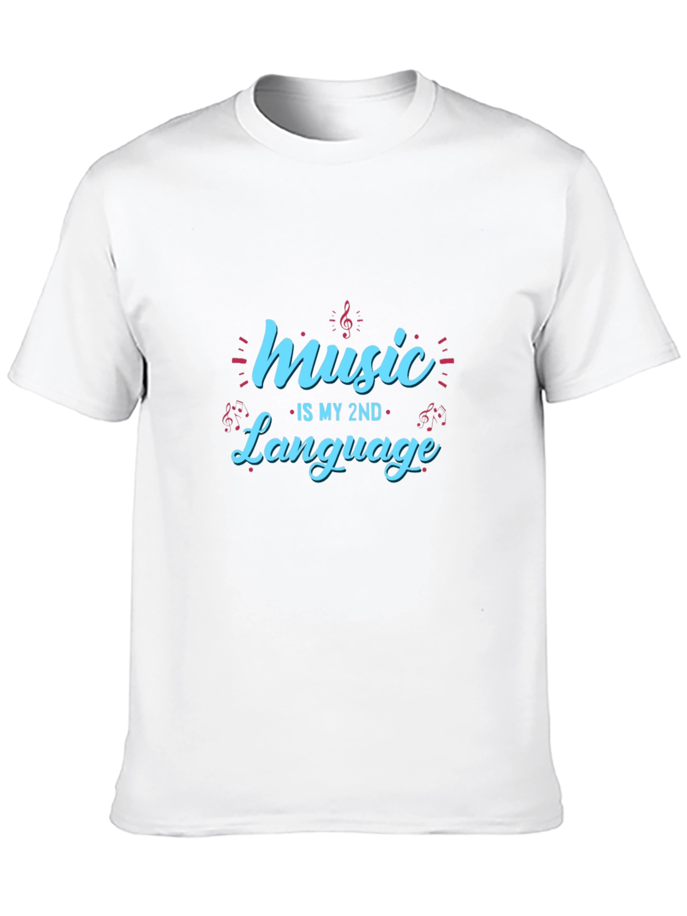 Music is My 2nd Language T-Shirt - Black