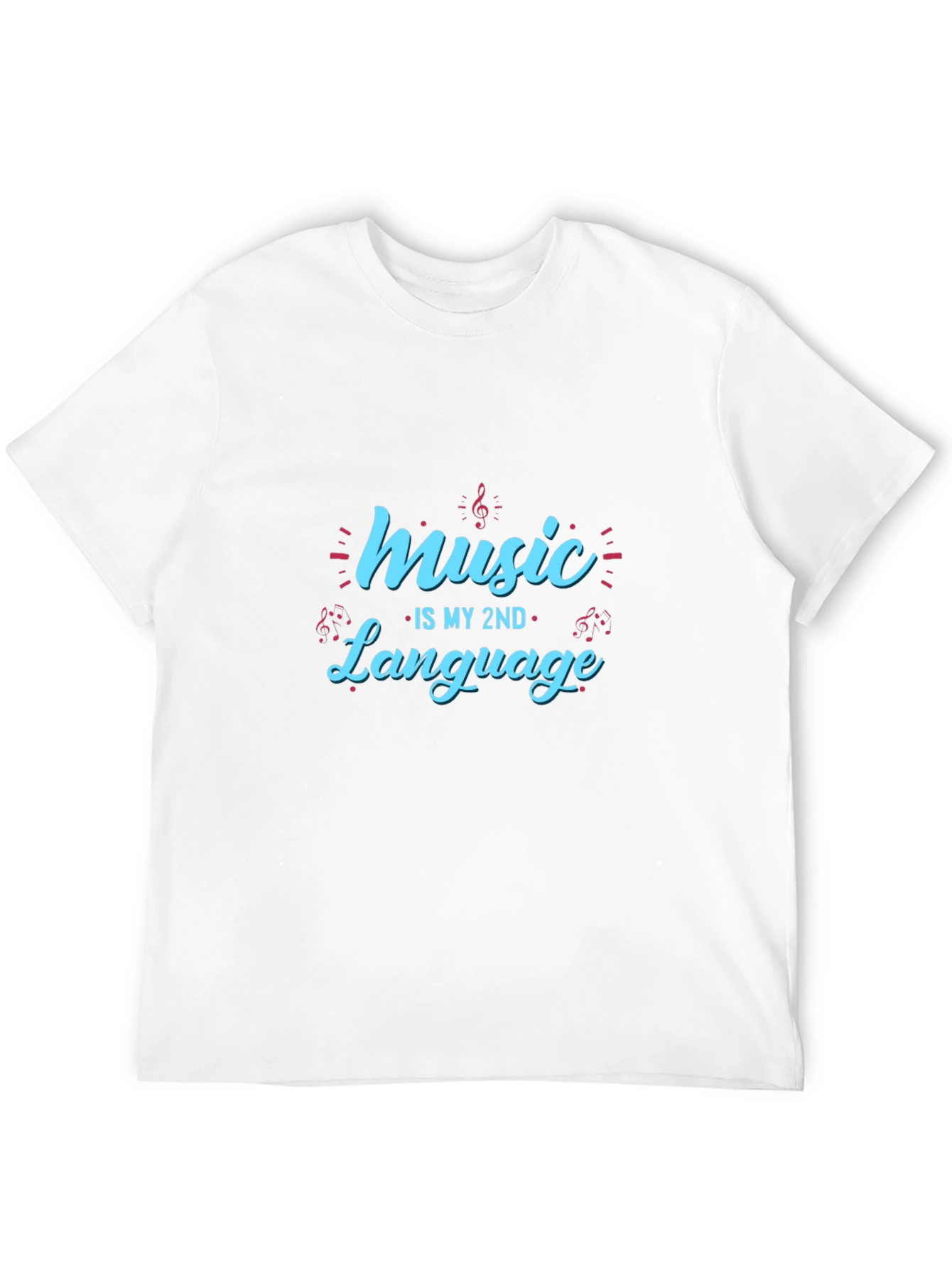 Music is My 2nd Language T-Shirt - Black