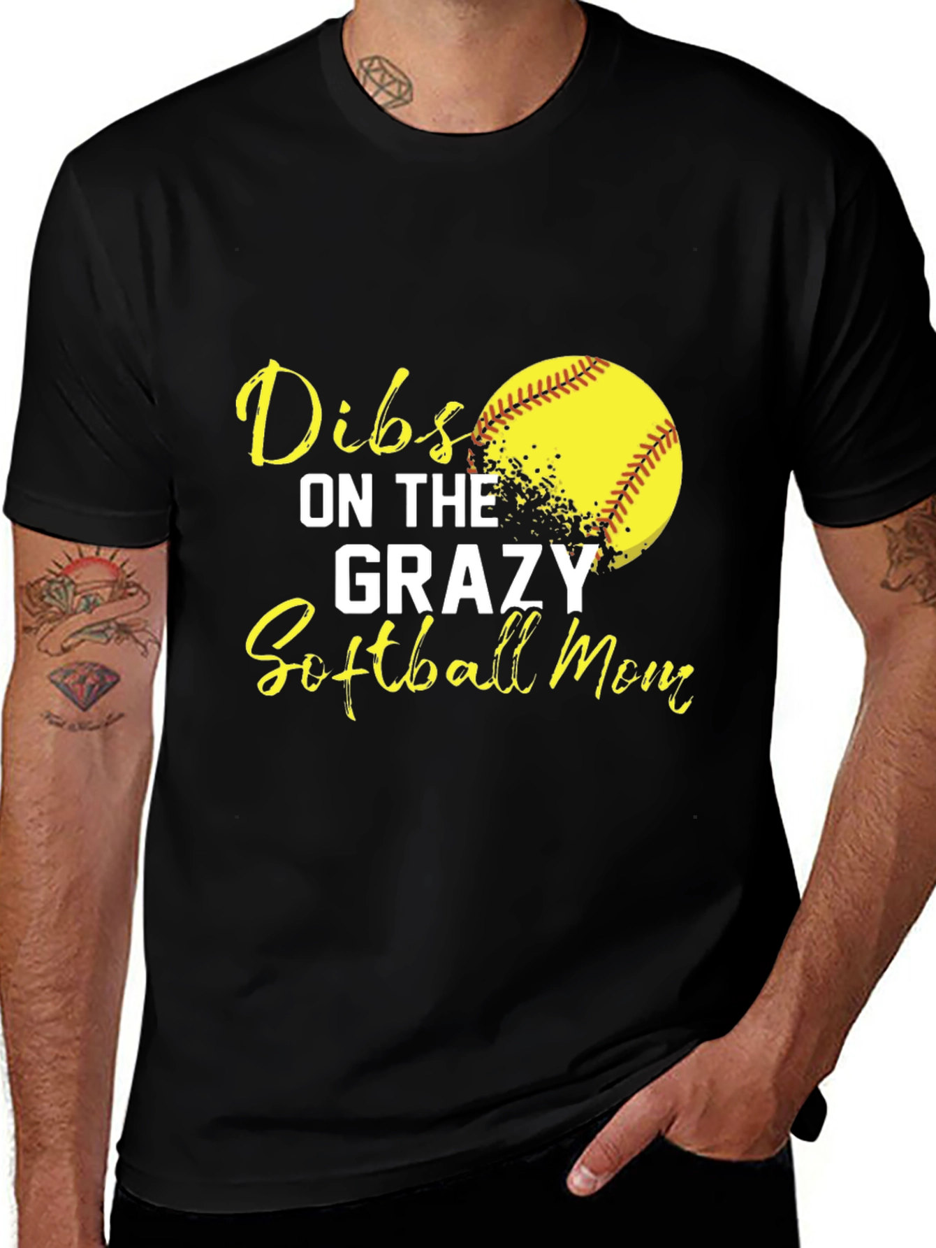Dibs on the Crazy Softball Mom Graphic T-Shirt