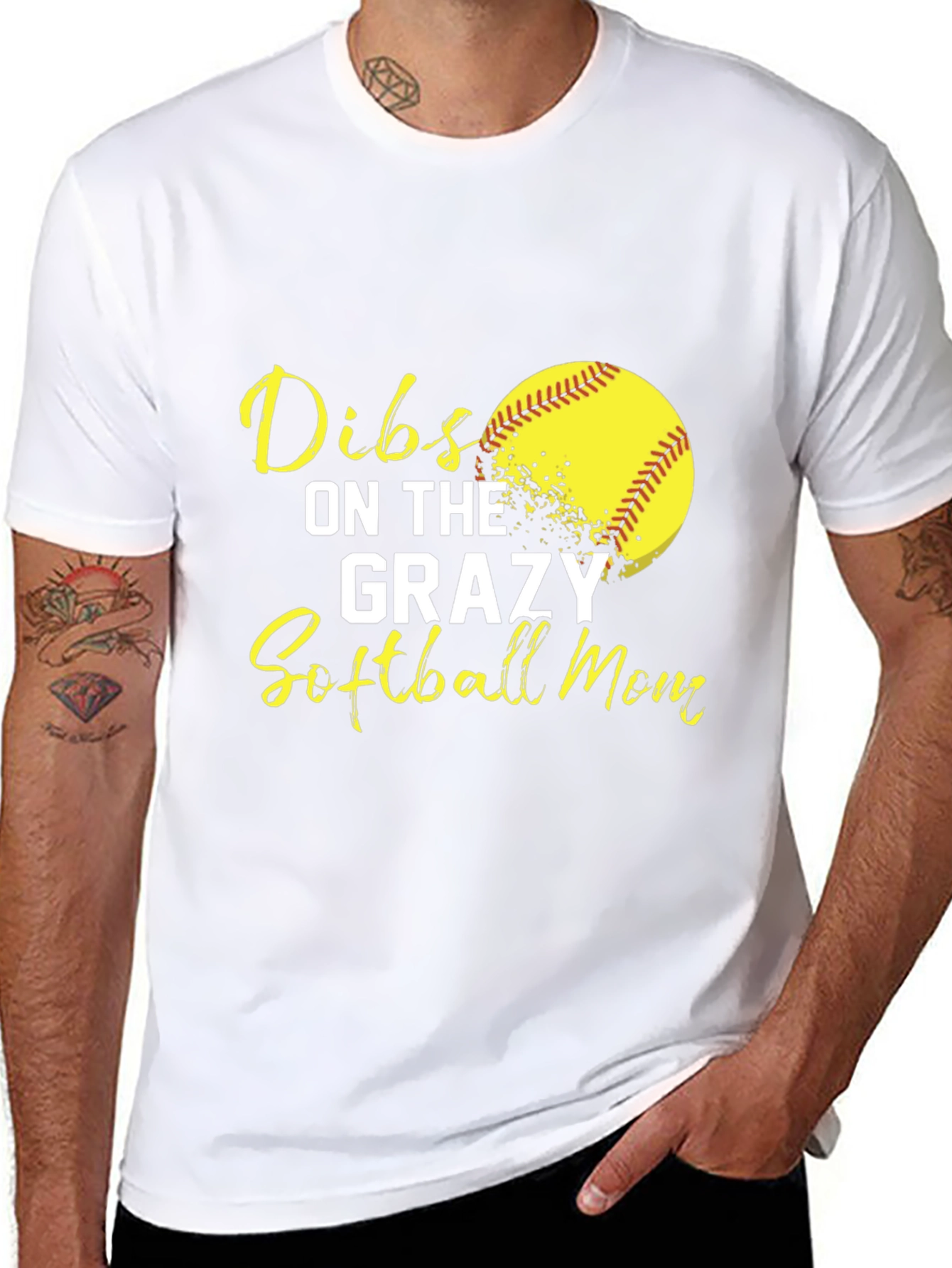 Dibs on the Crazy Softball Mom Graphic T-Shirt