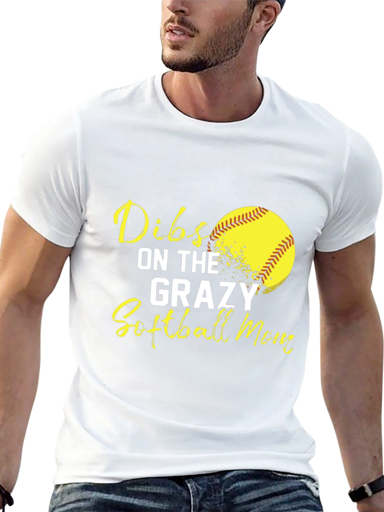 Dibs on the Crazy Softball Mom Graphic T-Shirt