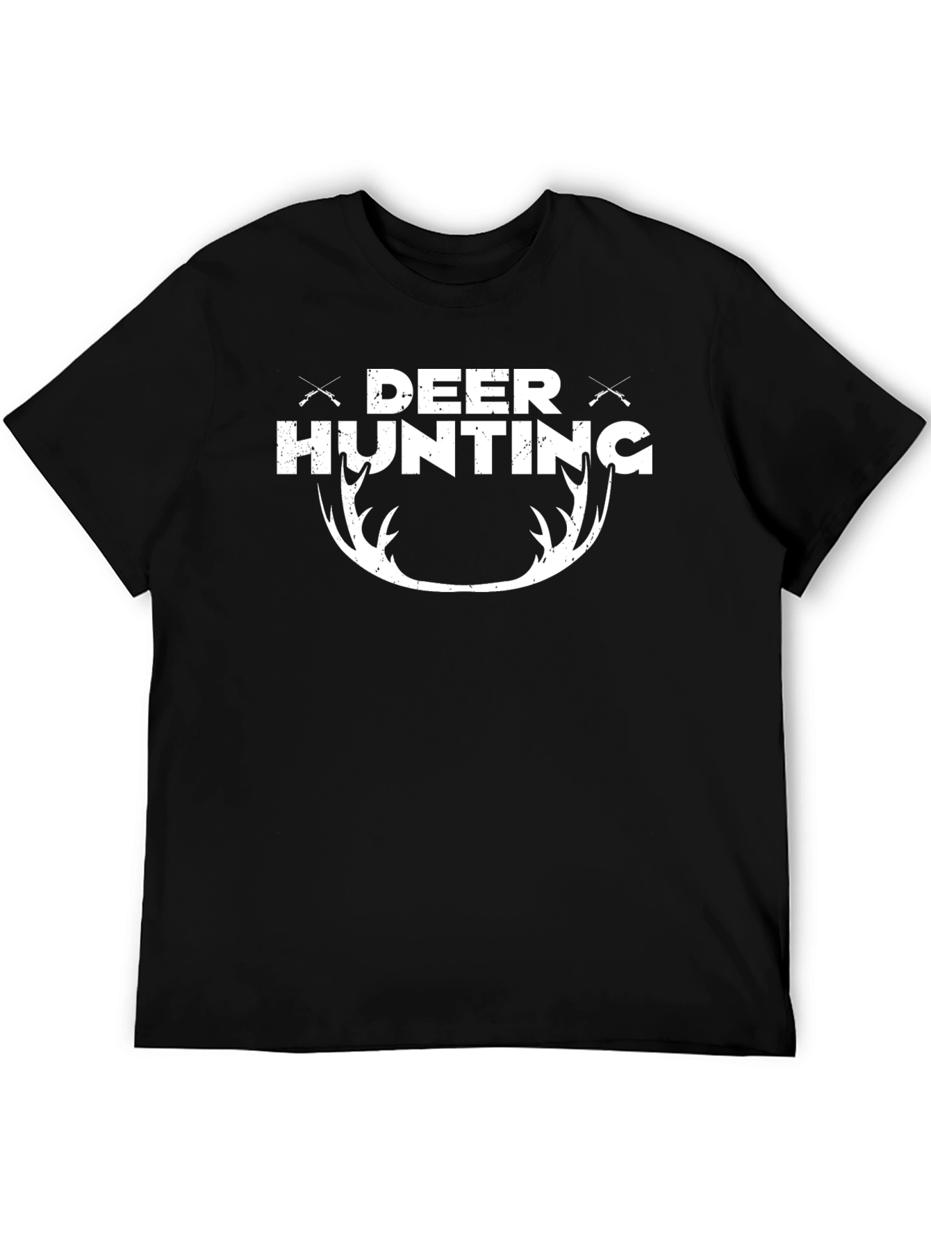 Deer Hunting Graphic T-Shirt - Black