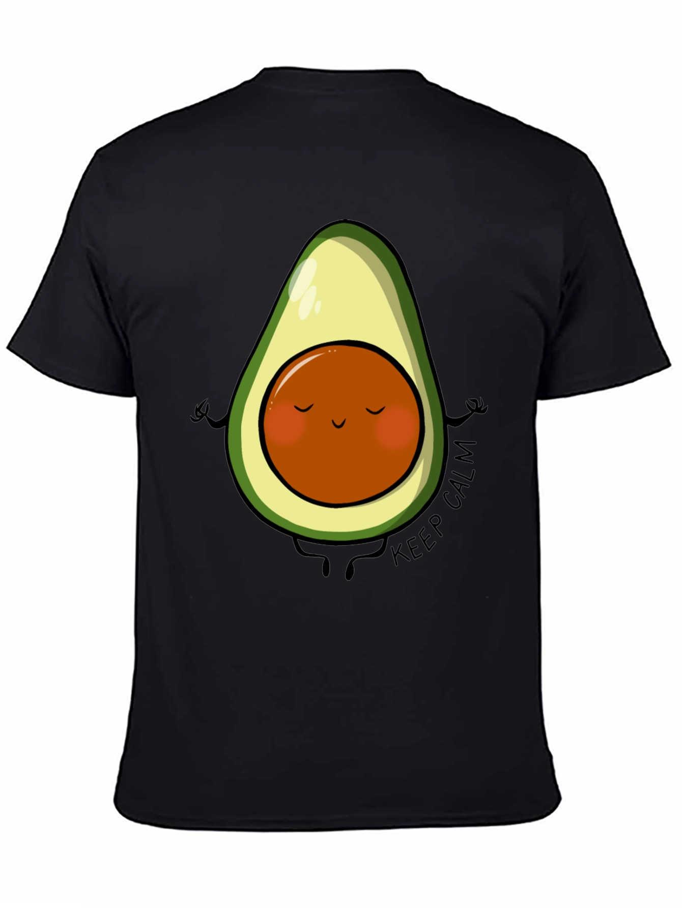 Zen Avocado T-Shirt - Keep Calm Graphic Tee