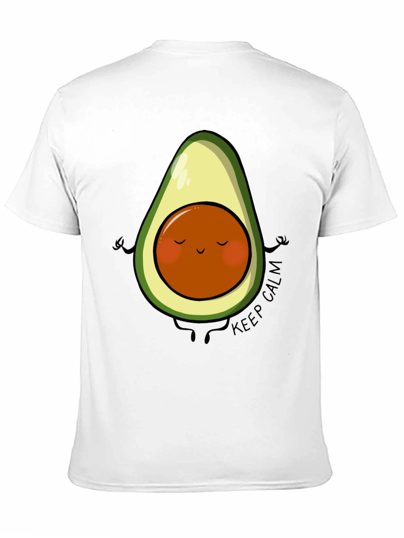 Zen Avocado T-Shirt - Keep Calm Graphic Tee