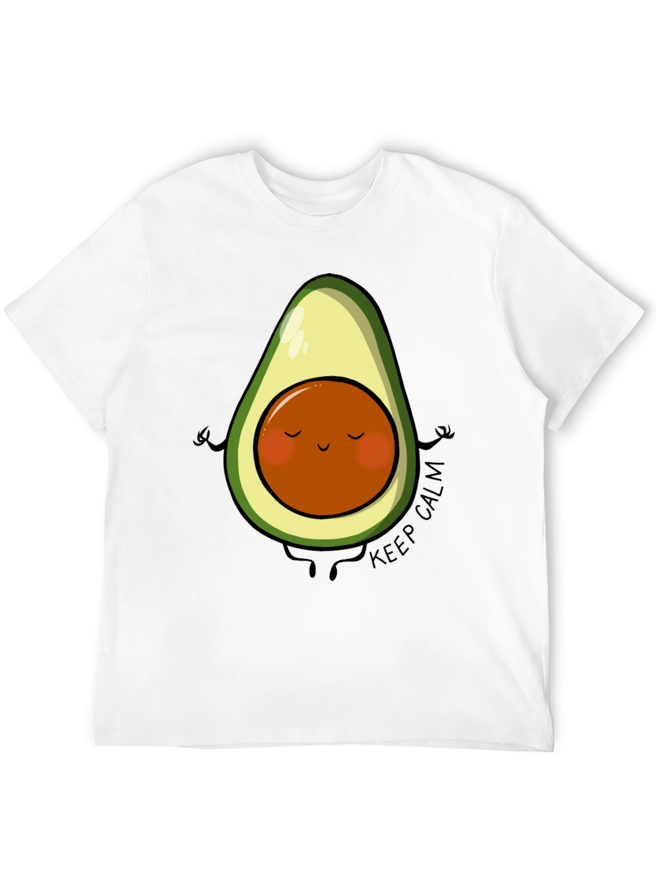 Zen Avocado T-Shirt - Keep Calm Graphic Tee