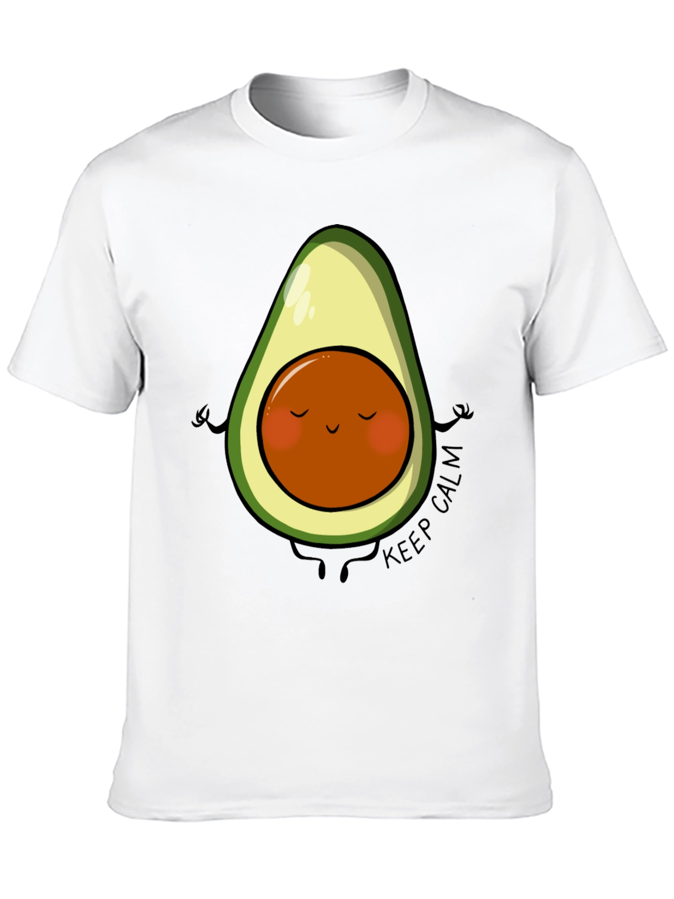 Zen Avocado T-Shirt - Keep Calm Graphic Tee