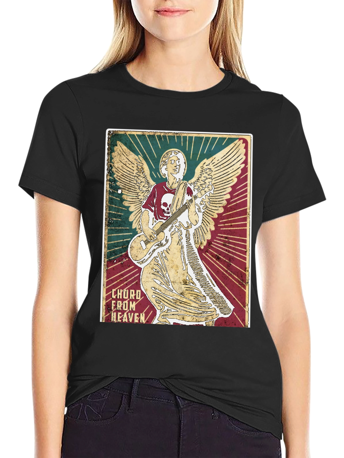 Chord From Heaven T-Shirt Angel Guitarist