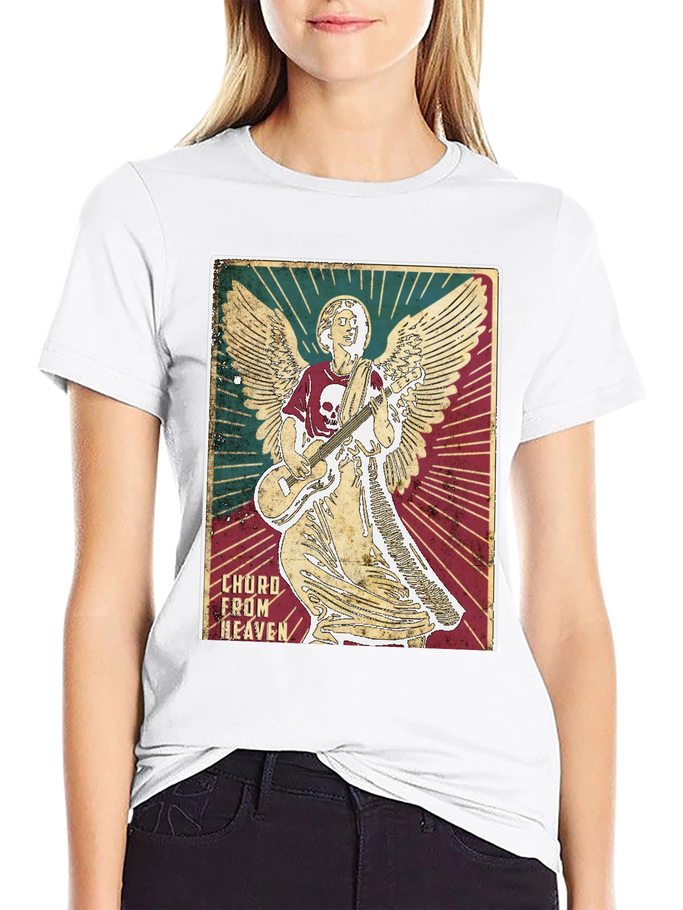 Chord From Heaven T-Shirt Angel Guitarist