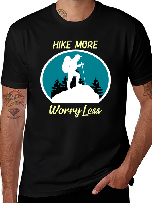 Hike More Worry Less Graphic Tee - Black T-Shirt