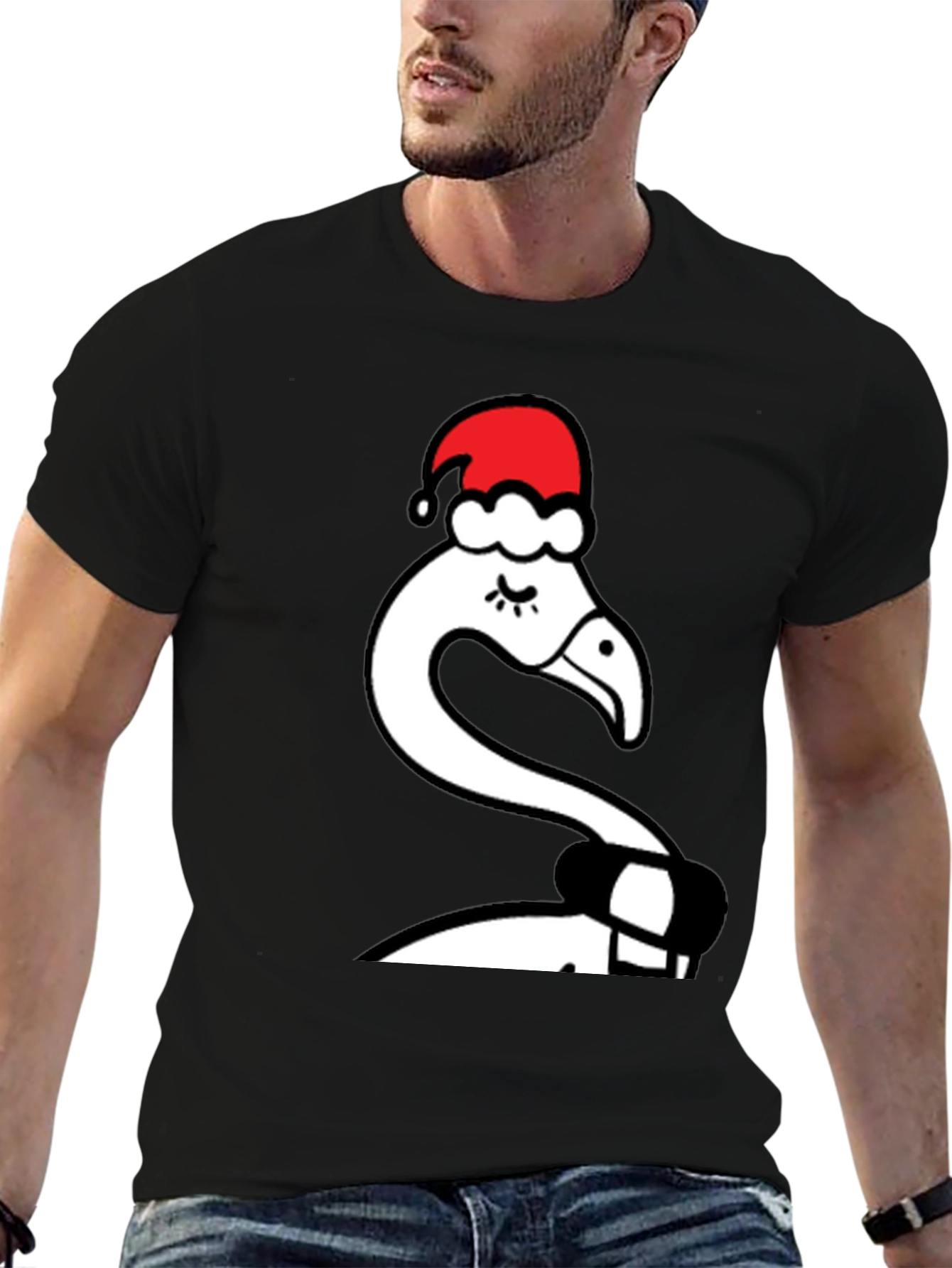 Festive Flamingo Tee - Holiday Style