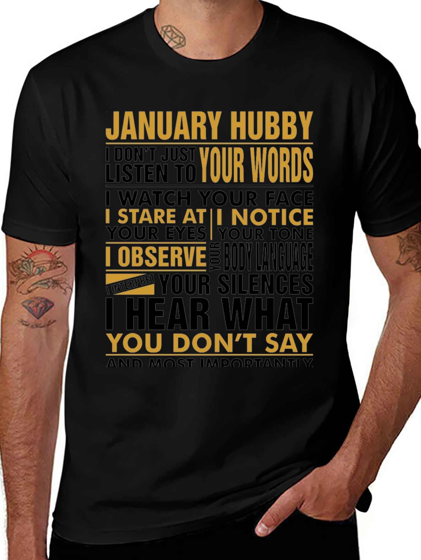 January Hubby Graphic Tee - Husband Gift
