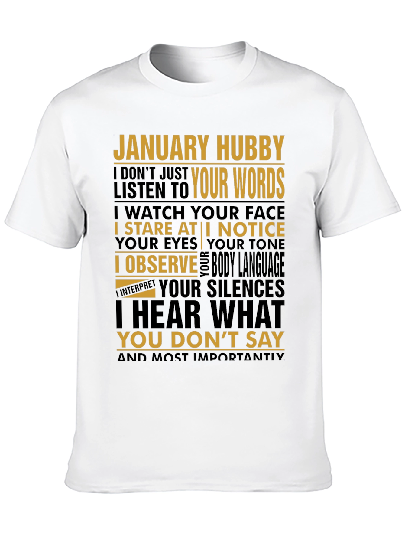 January Hubby Graphic Tee - Husband Gift