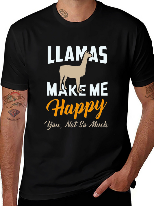 Llamas Make Me Happy T-Shirt