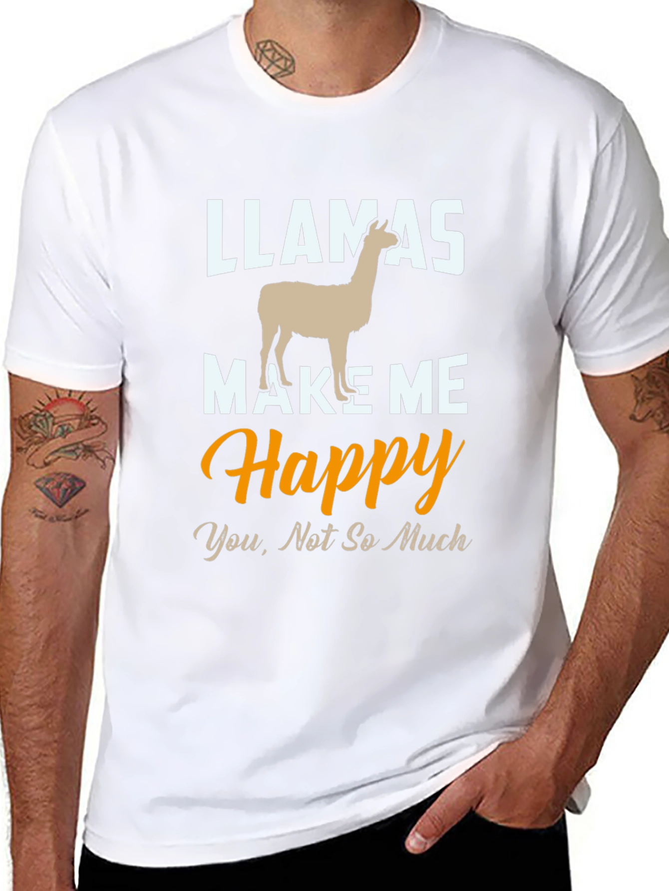 Llamas Make Me Happy T-Shirt