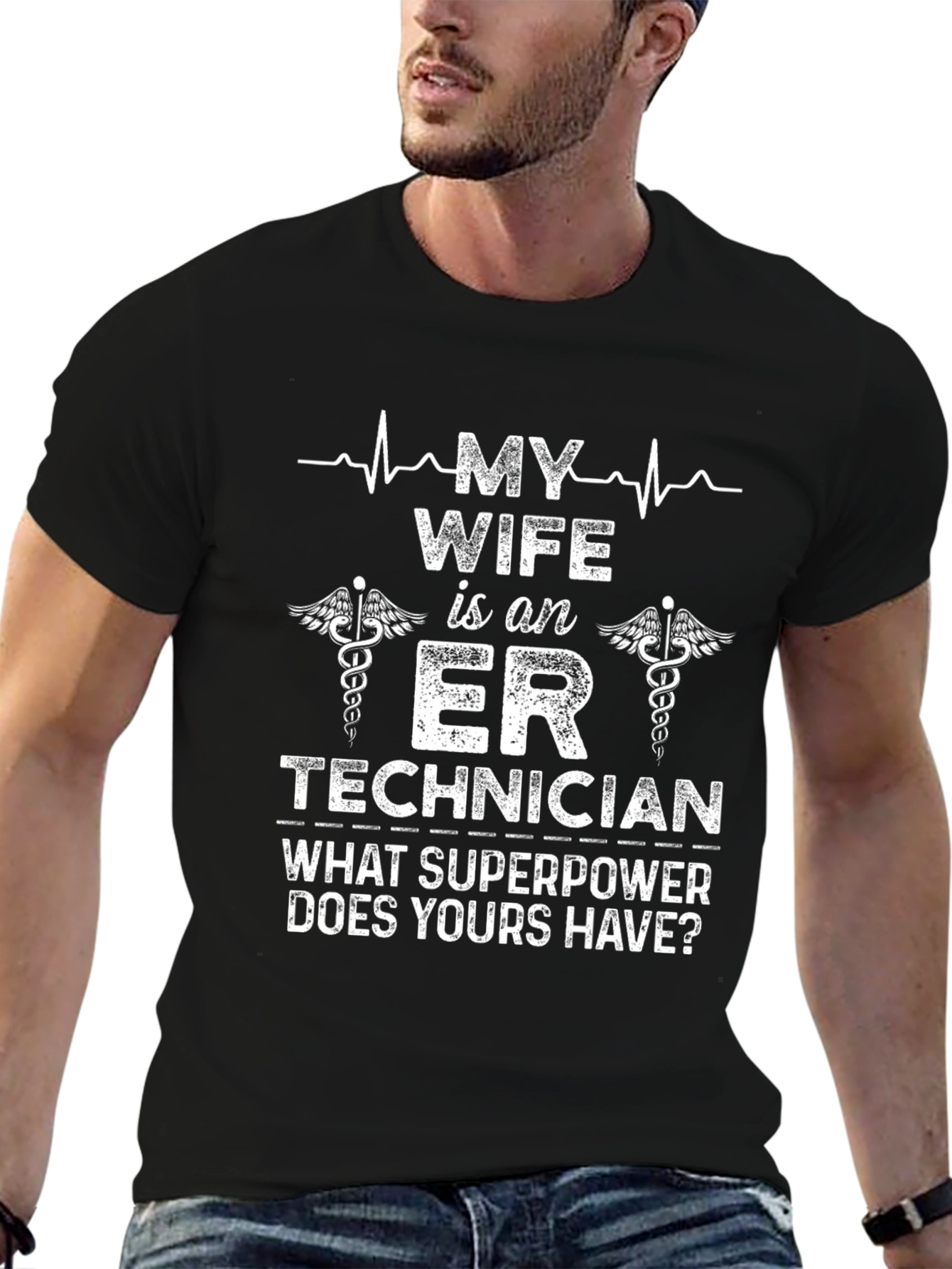ER Technician Wife Superpower T-Shirt