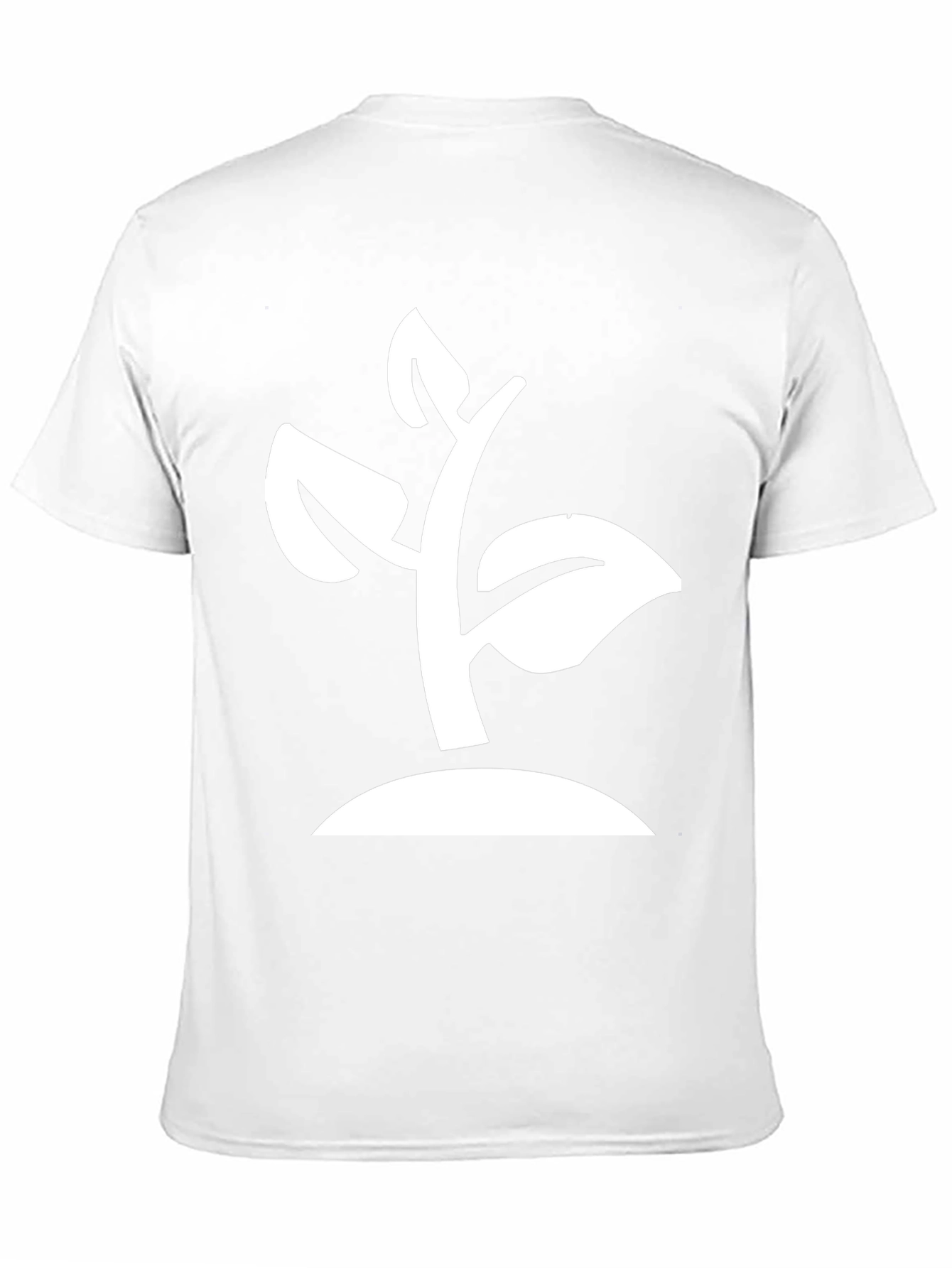 Modern Plant Graphic Tee - Black Cotton Blend