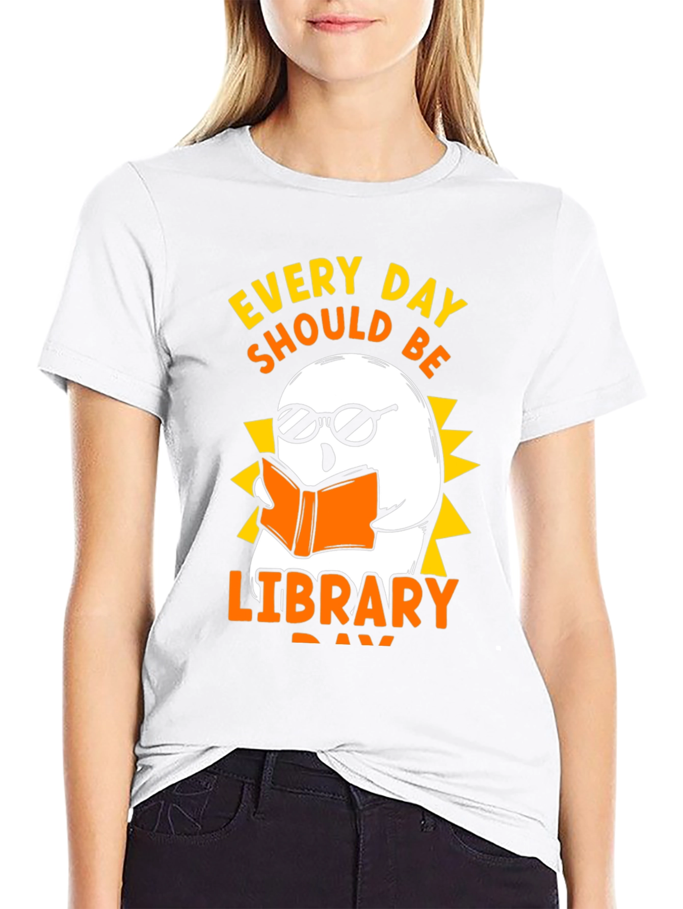 Every Day Library Day Ghost T-Shirt