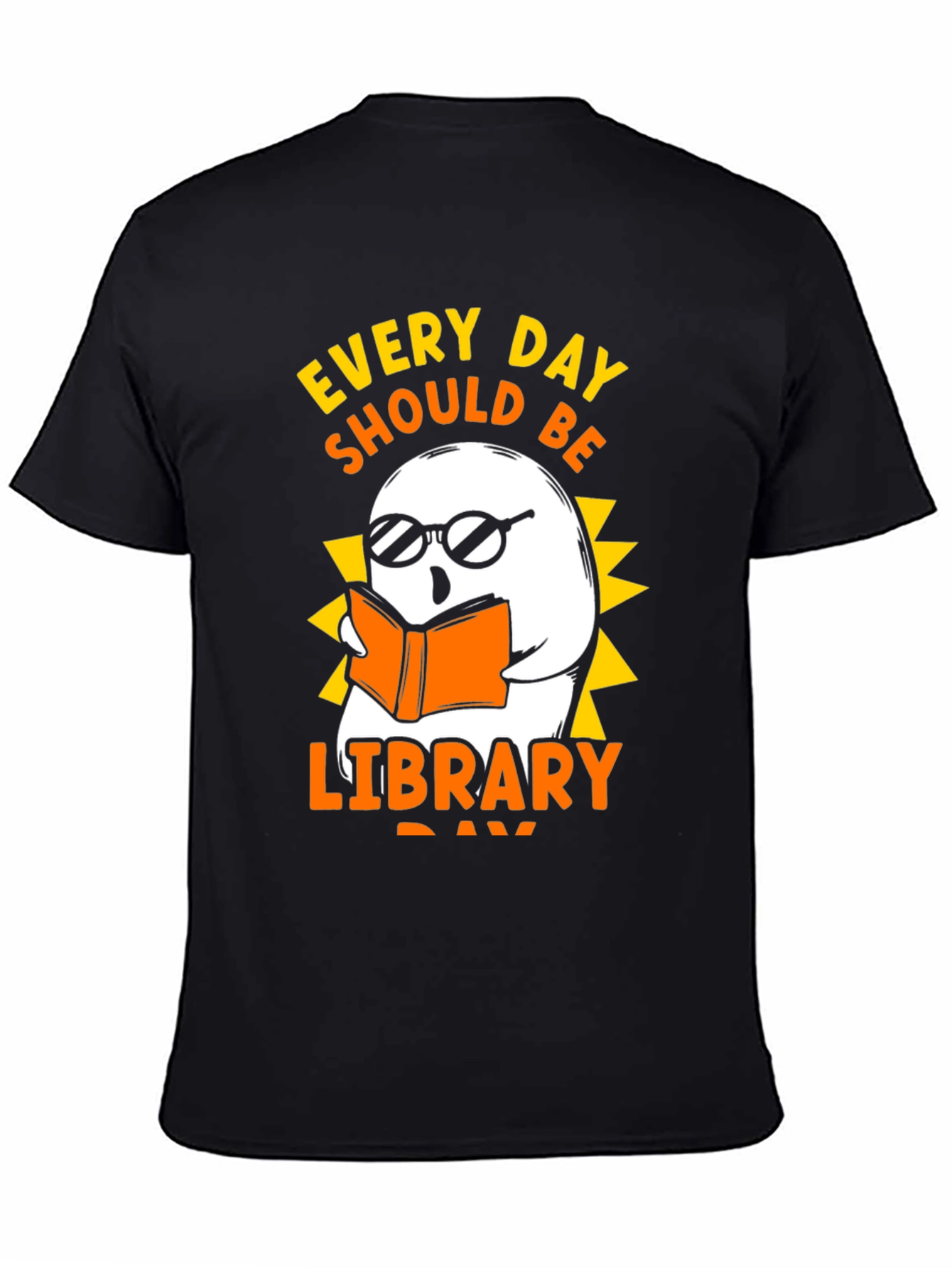 Every Day Library Day Ghost T-Shirt