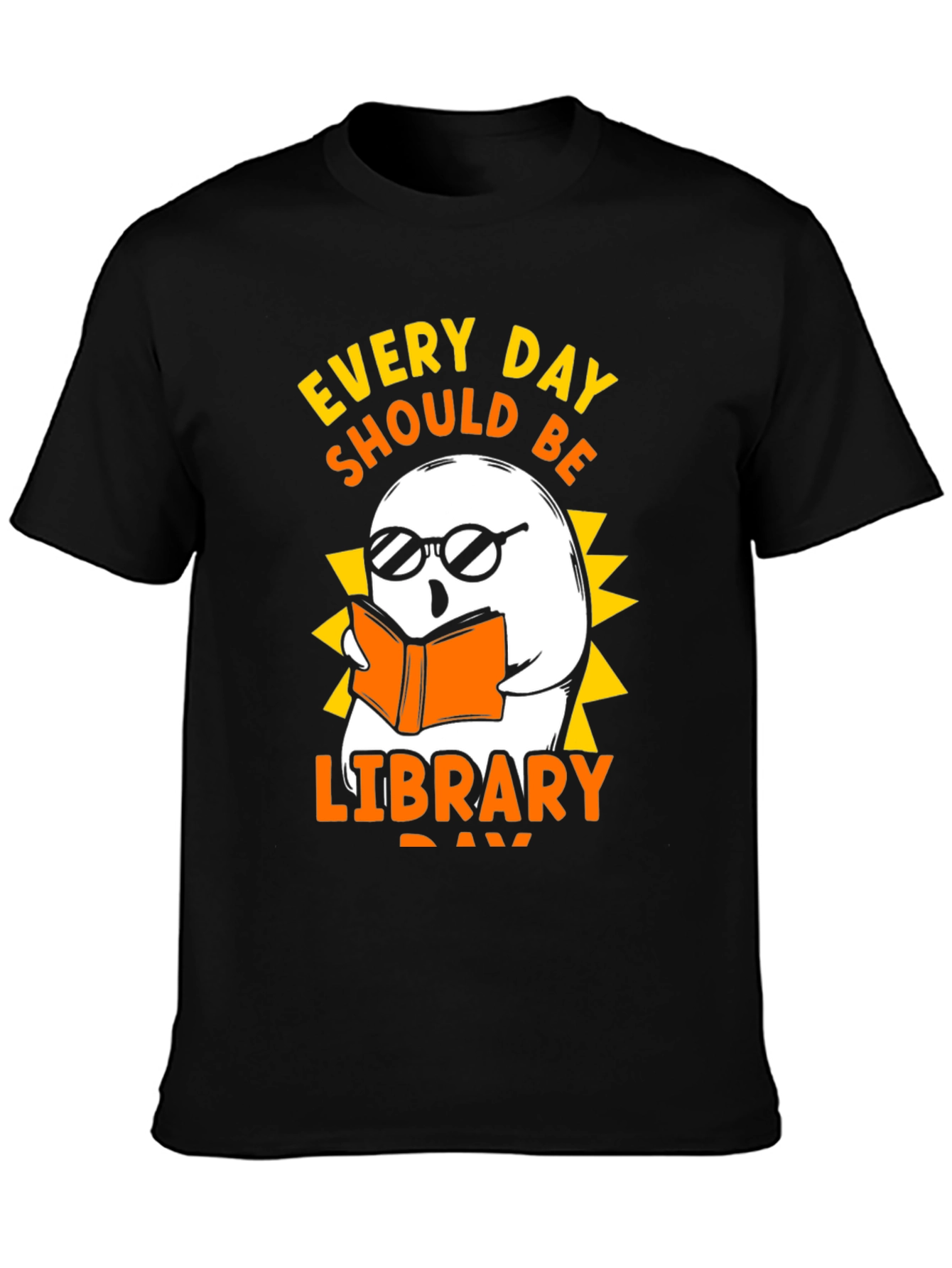 Every Day Library Day Ghost T-Shirt
