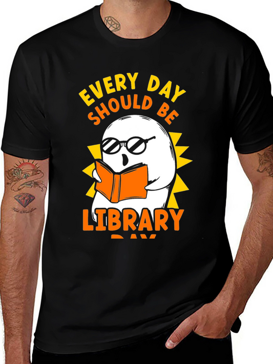 Every Day Library Day Ghost T-Shirt