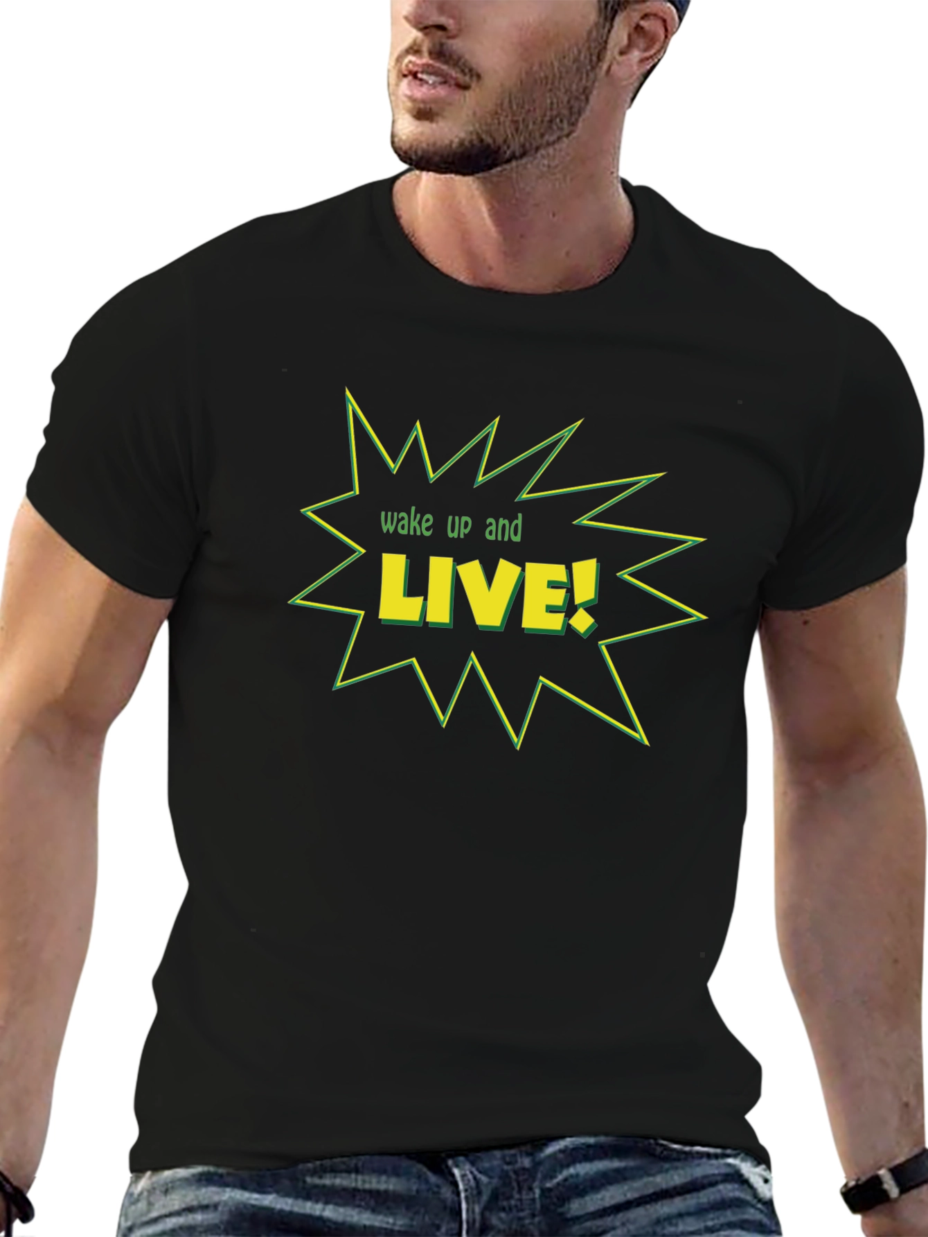 Wake Up and Live Graphic T-Shirt