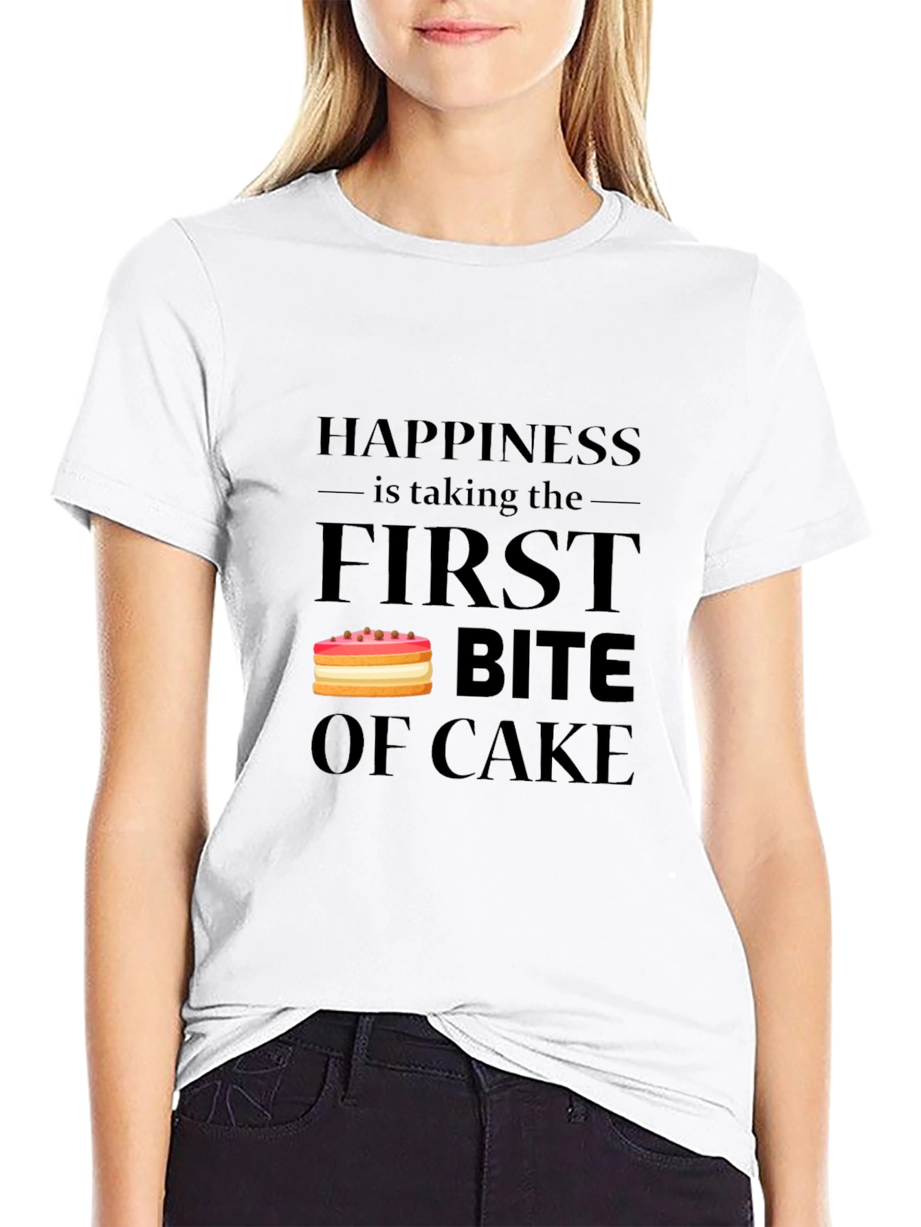 Happiness is Taking the First Bite of Cake T-Shirt