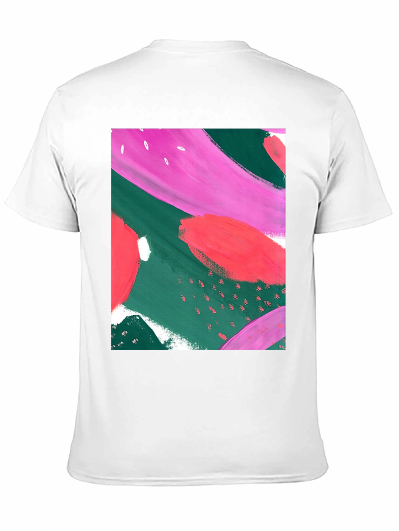 Abstract Art Print T-Shirt - Casual Graphic Tee