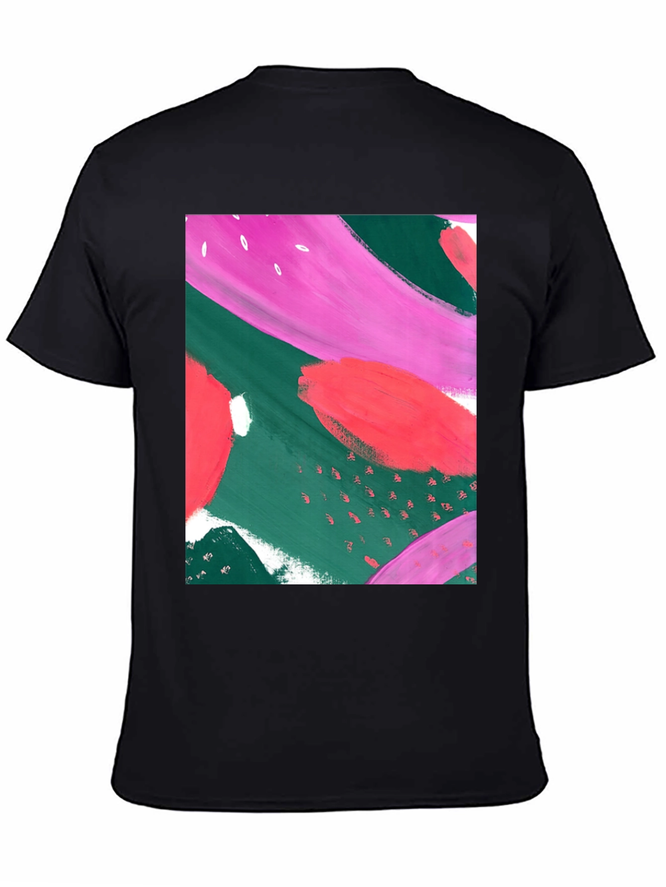 Abstract Art Print T-Shirt - Casual Graphic Tee