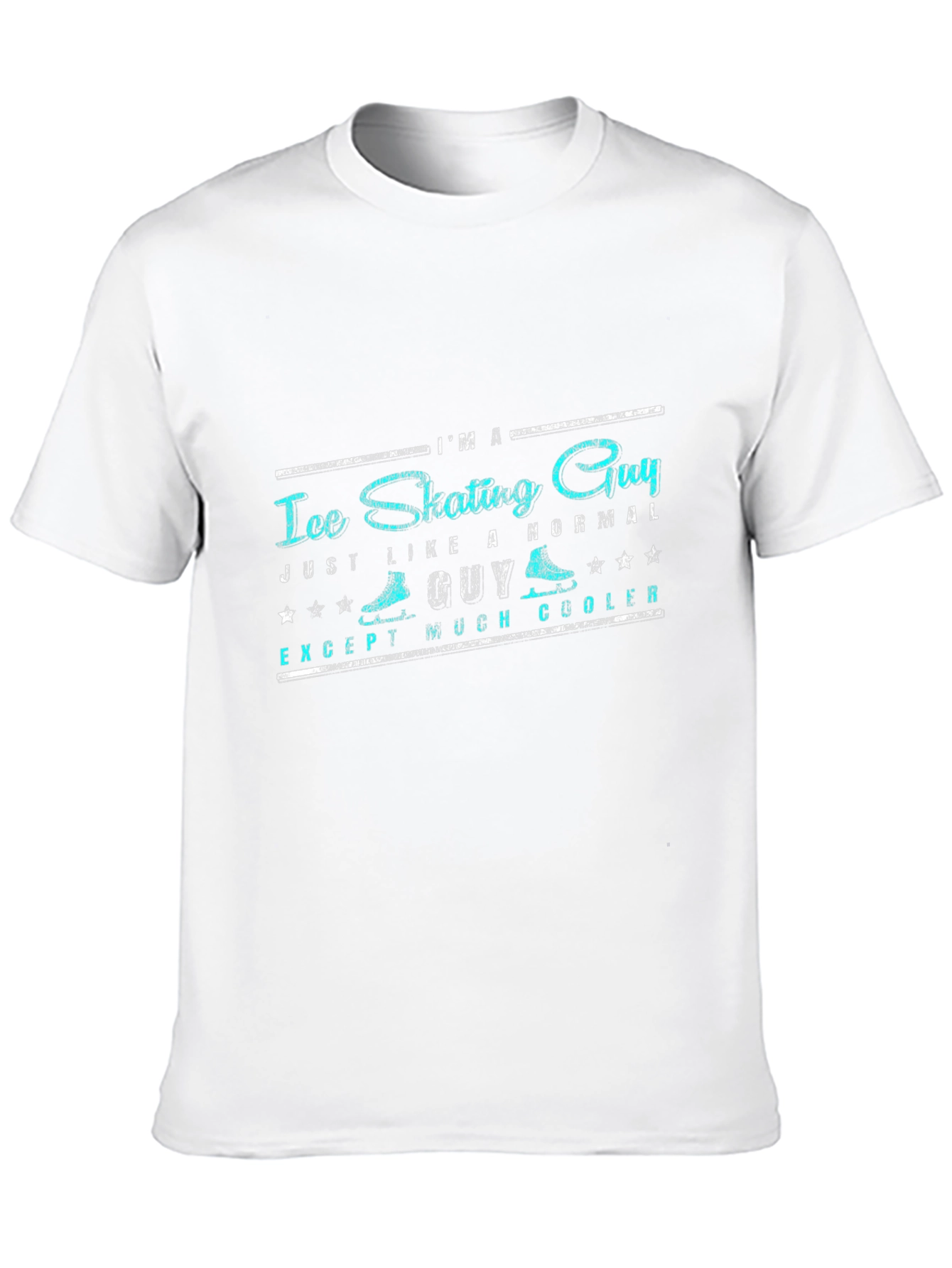 Ice Skating Guy Graphic Tee - Black T-Shirt