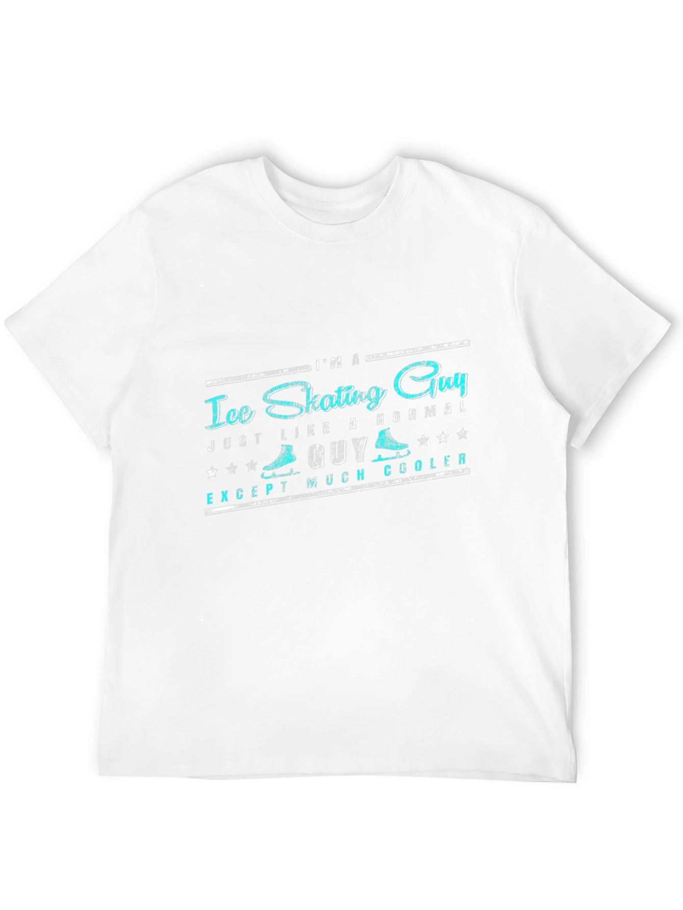 Ice Skating Guy Graphic Tee - Black T-Shirt