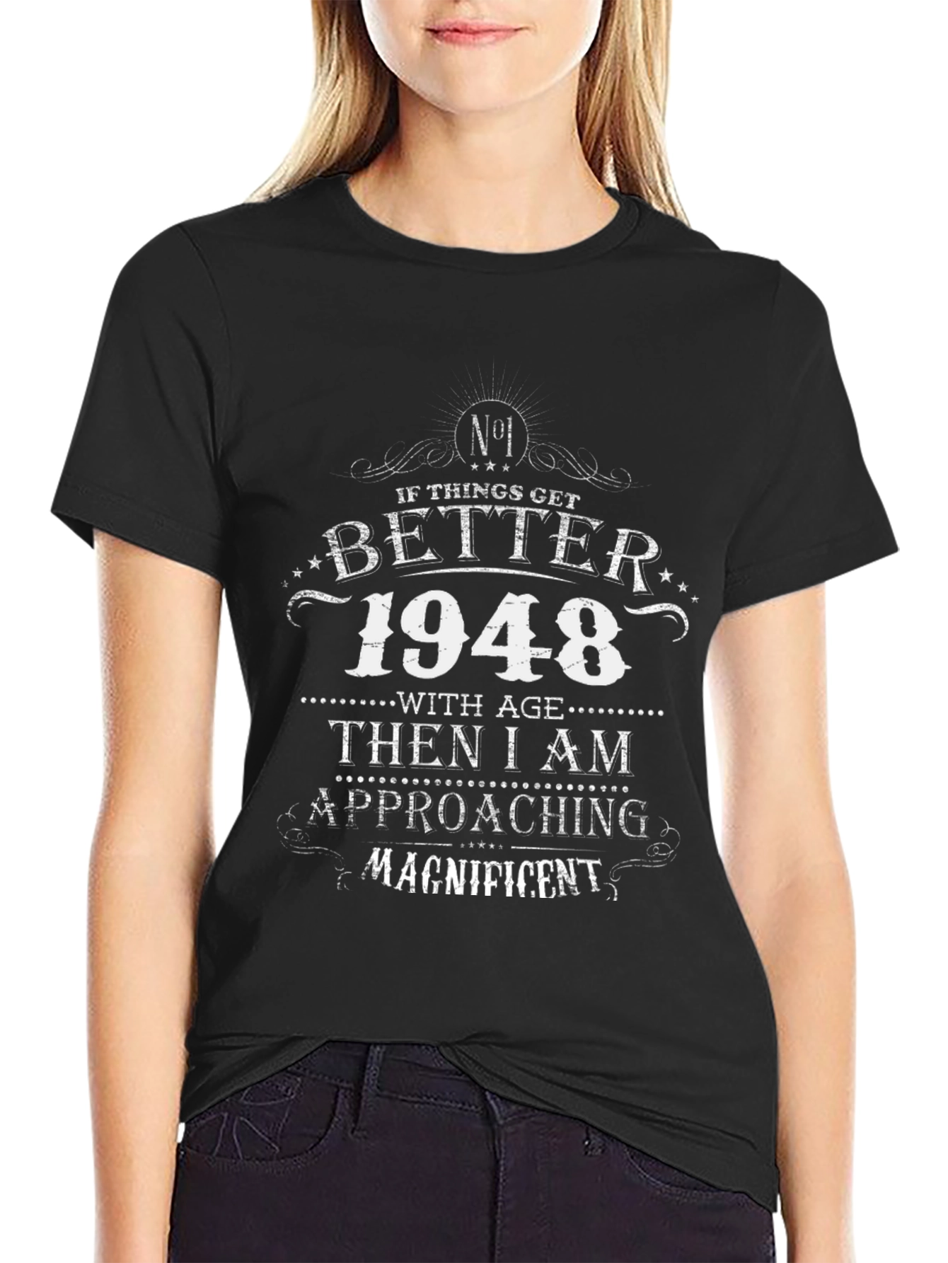 Better with Age 1948 Black Graphic T-Shirt
