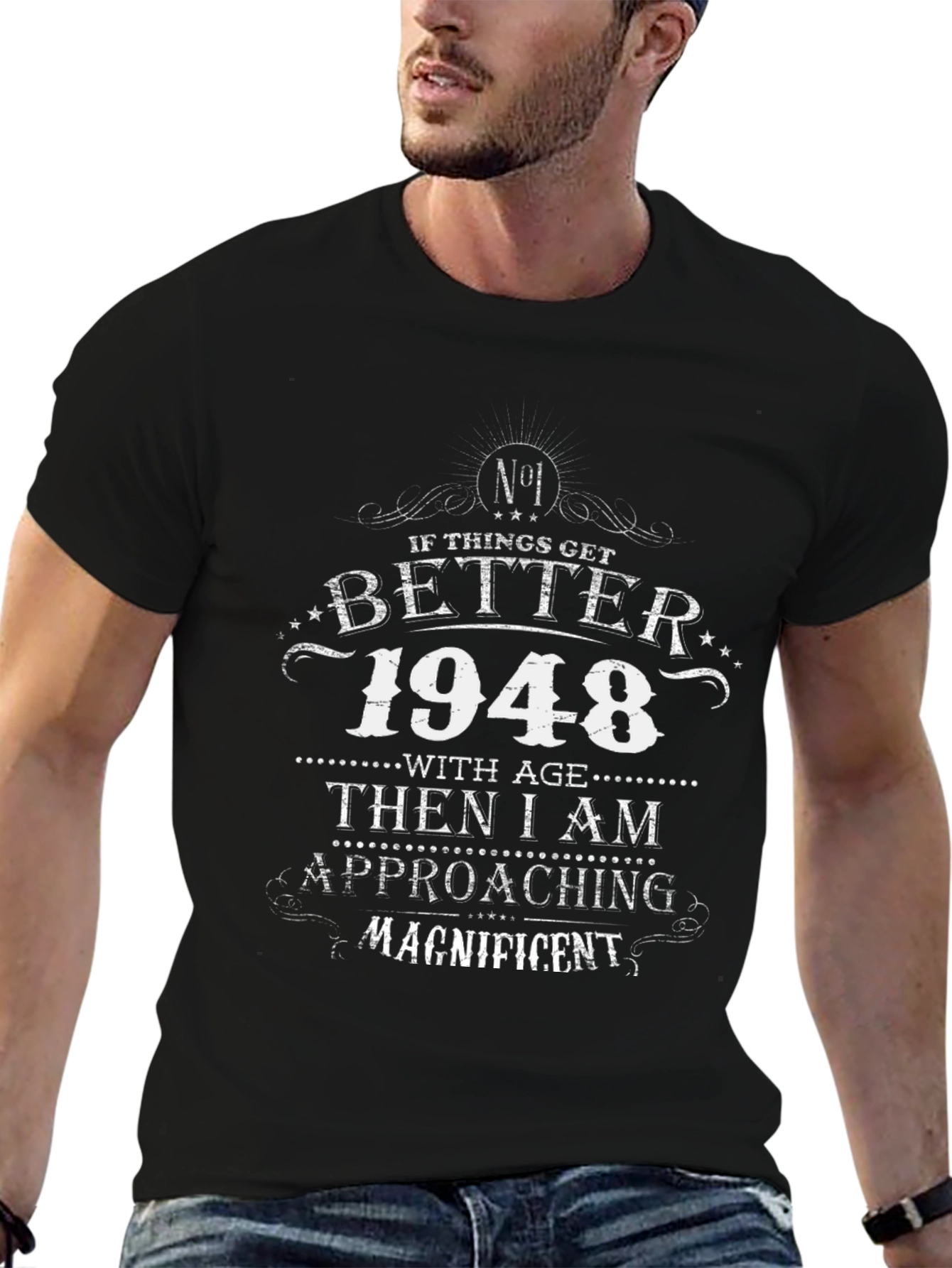 Better with Age 1948 Black Graphic T-Shirt