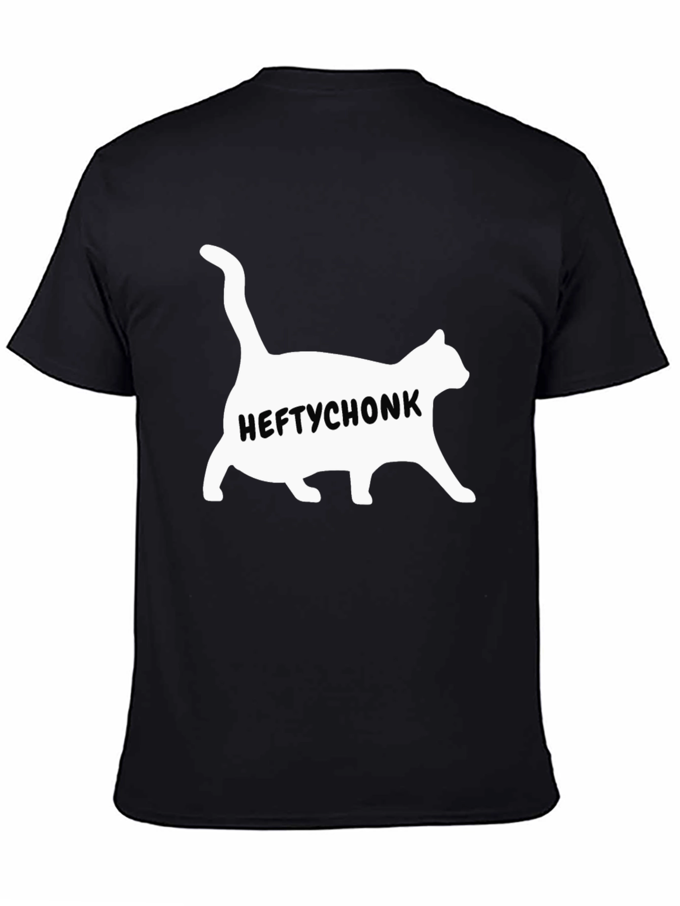 Heftychonk Cat Graphic Tee - Mens Black T-Shirt