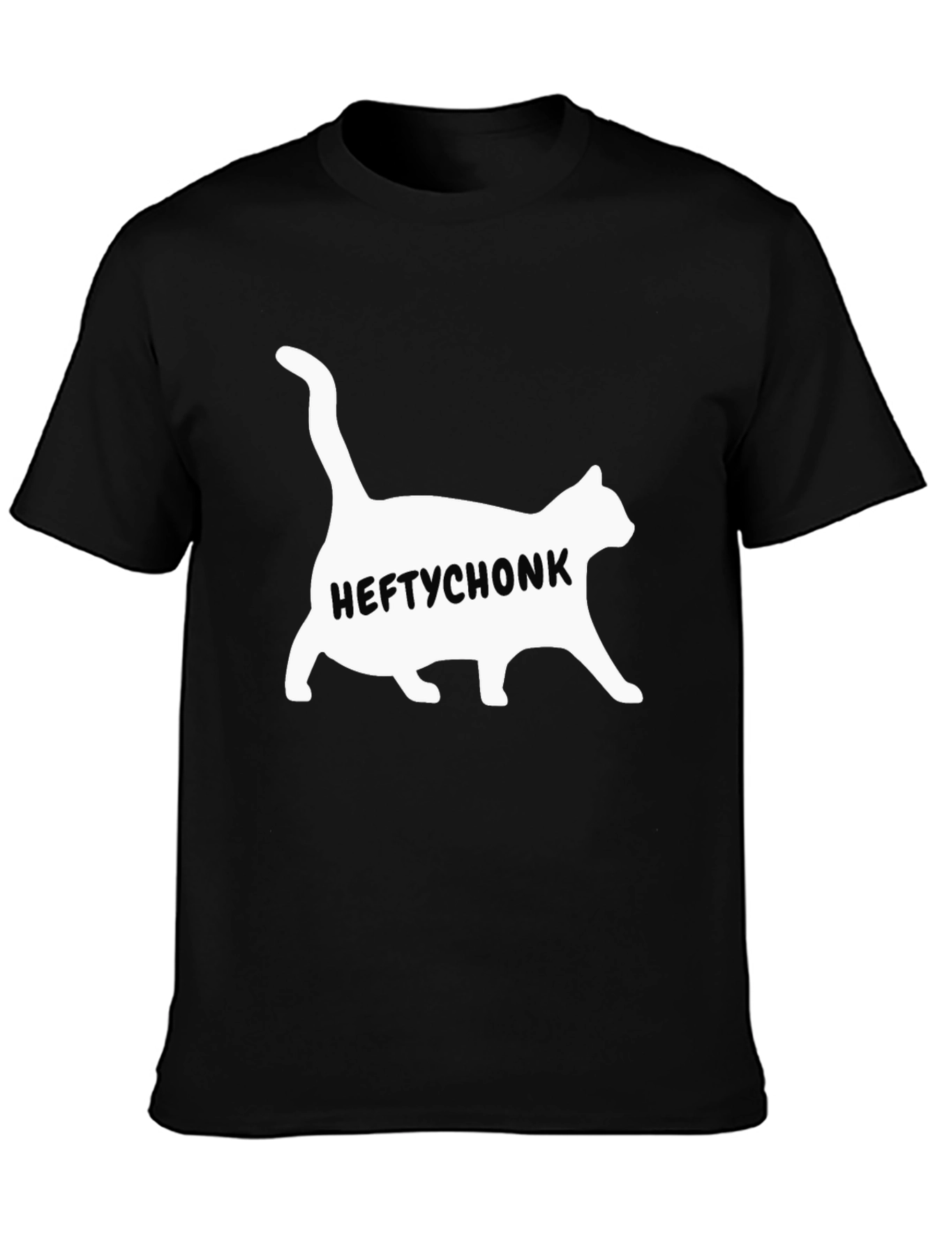 Heftychonk Cat Graphic Tee - Mens Black T-Shirt