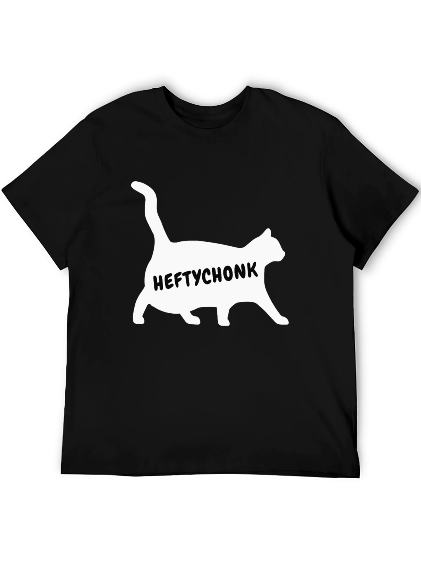 Heftychonk Cat Graphic Tee - Mens Black T-Shirt