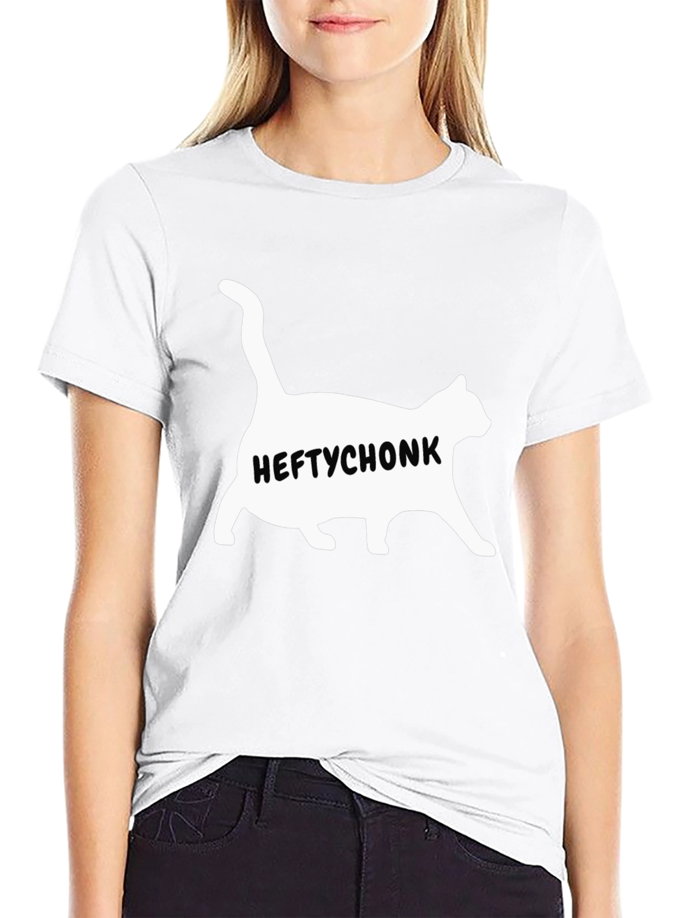 Heftychonk Cat Graphic Tee - Mens Black T-Shirt