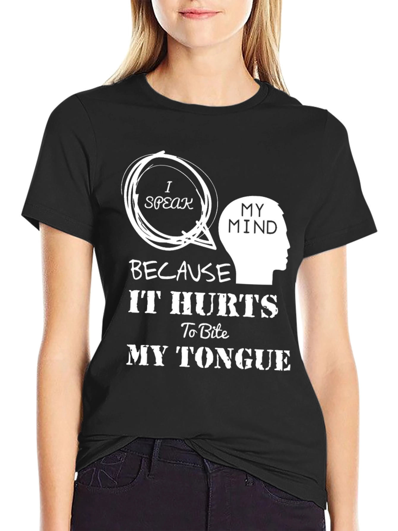 I Speak My Mind Graphic T-Shirt - Black